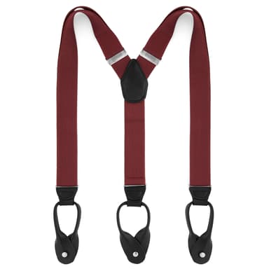 Wide Burgundy Split Button Braces Wide Burgundy Split Button Braces