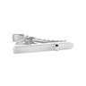 Short 925s Silver Rounded Rectangle Tie Clip