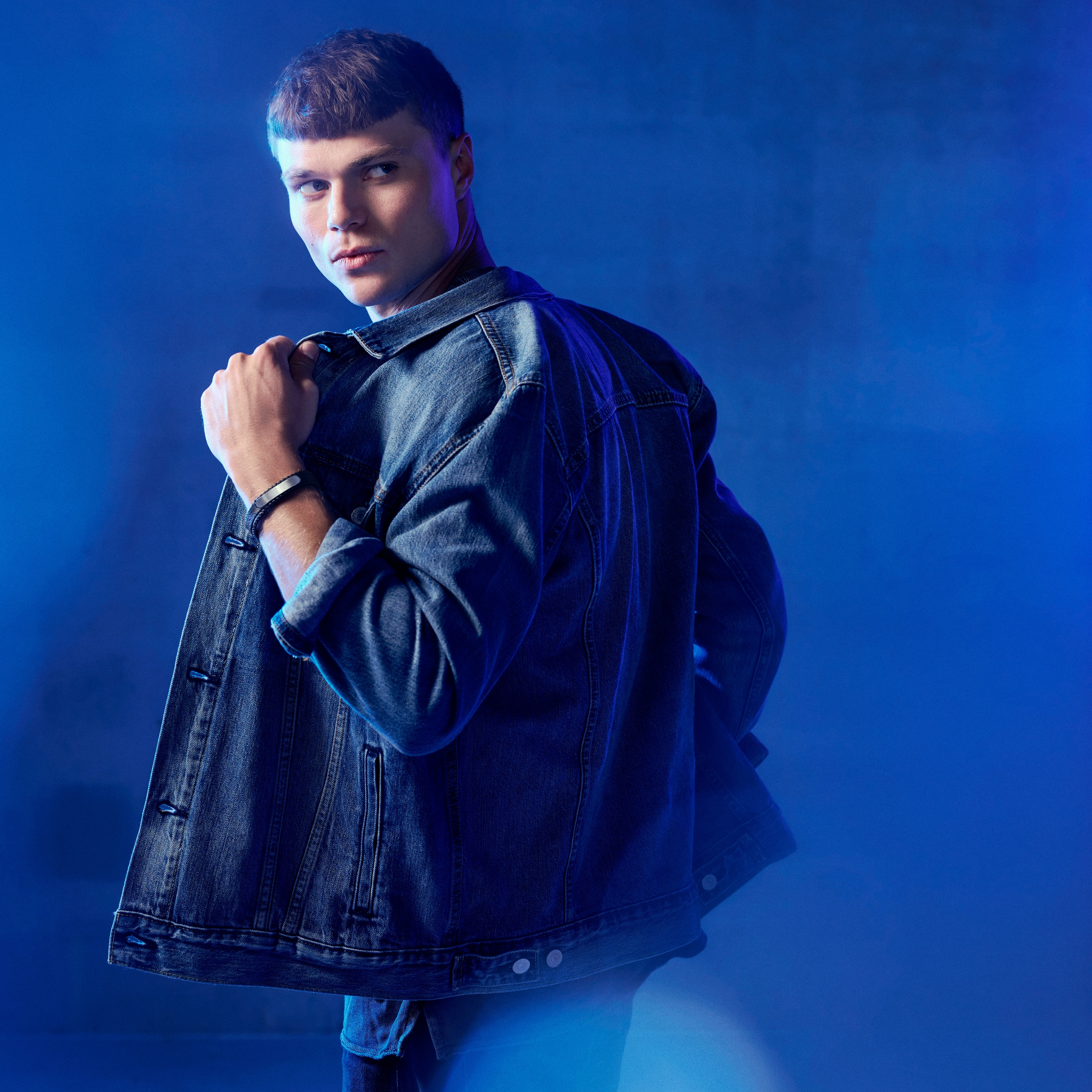 Nomen | Triple Silver-tone and Black Leather Bolo Weave ID Bracelet - 4