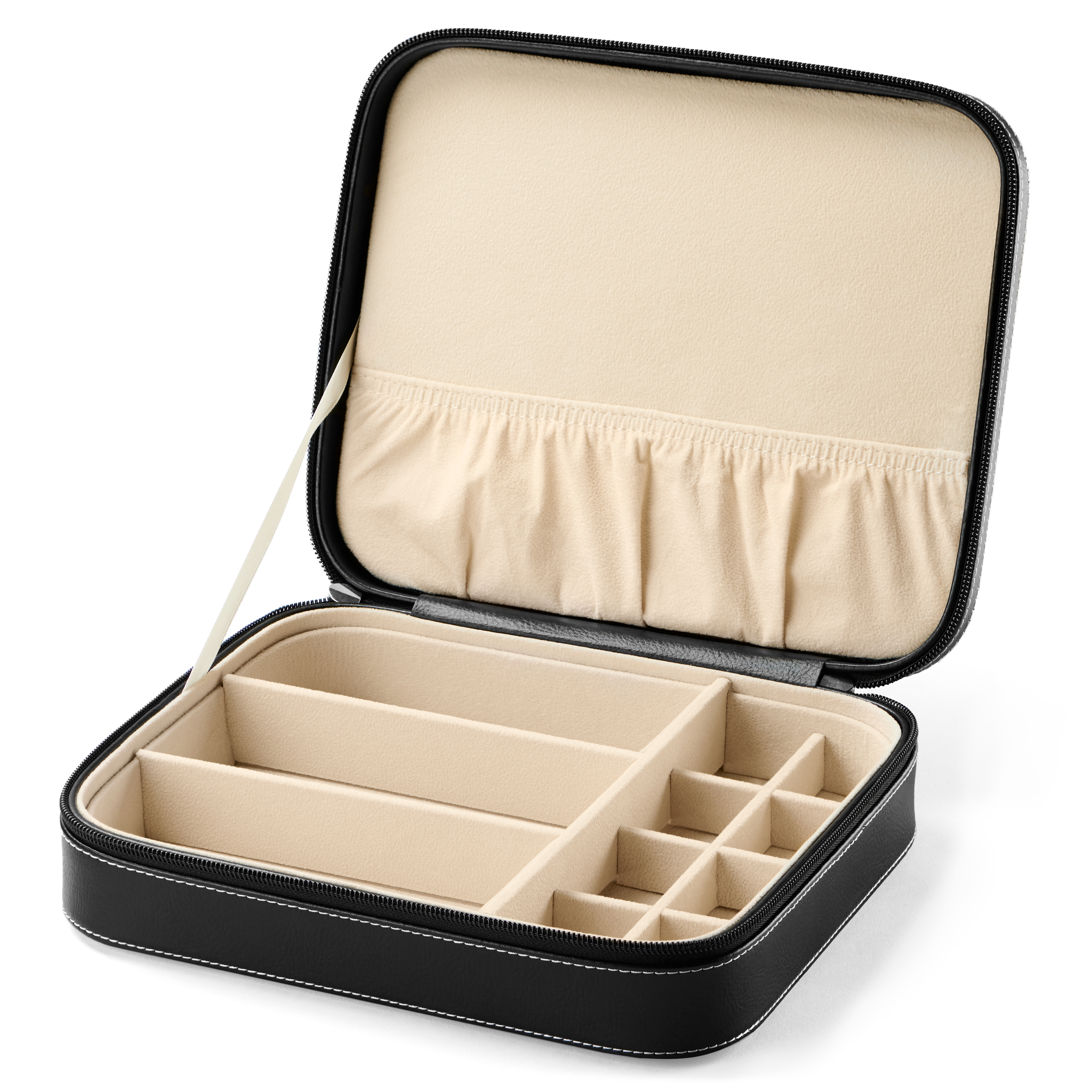 Custodia per occhiali e gioielli in ecopelle nera - 2