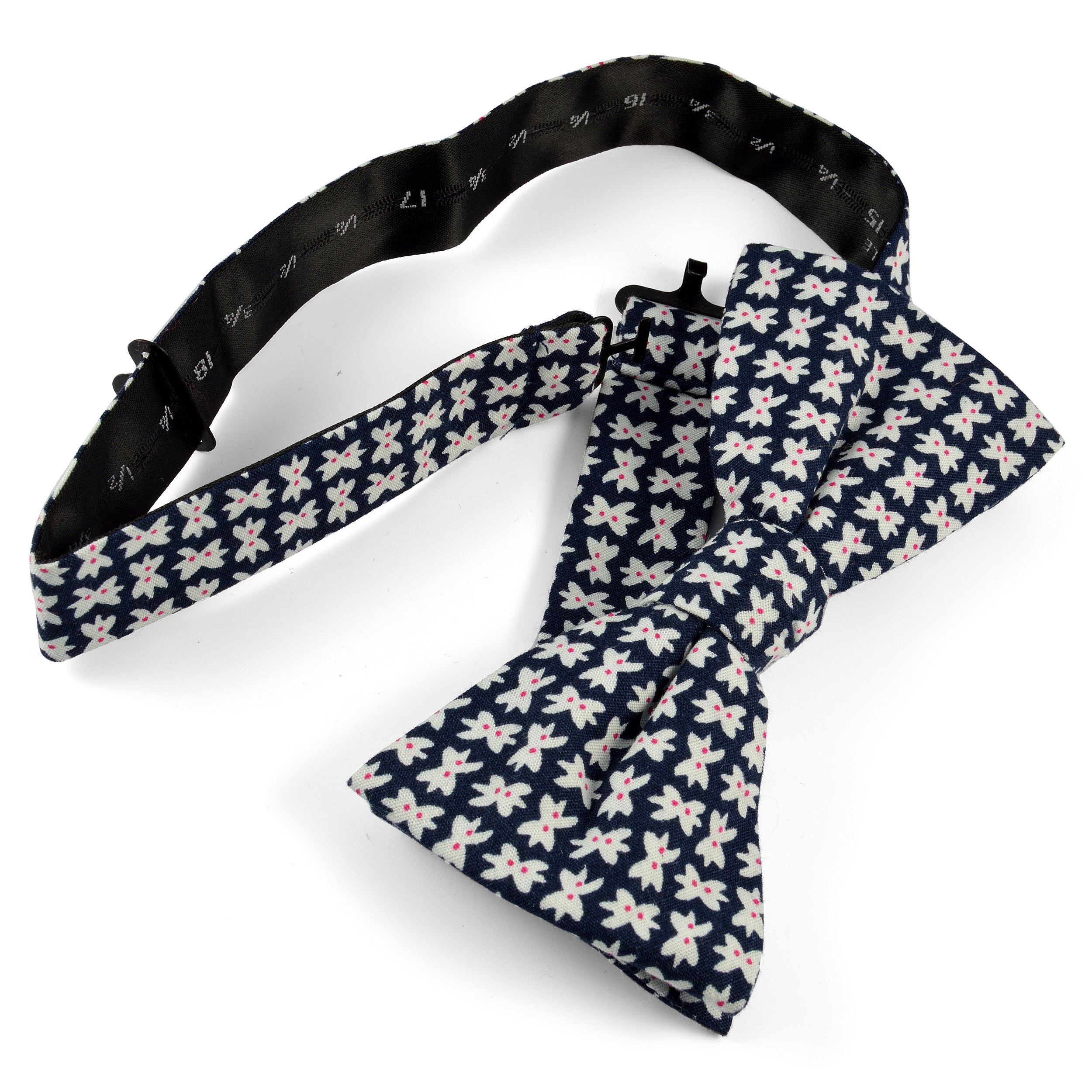 Blaue moderne Design Fliege aus Baumwolle - 2