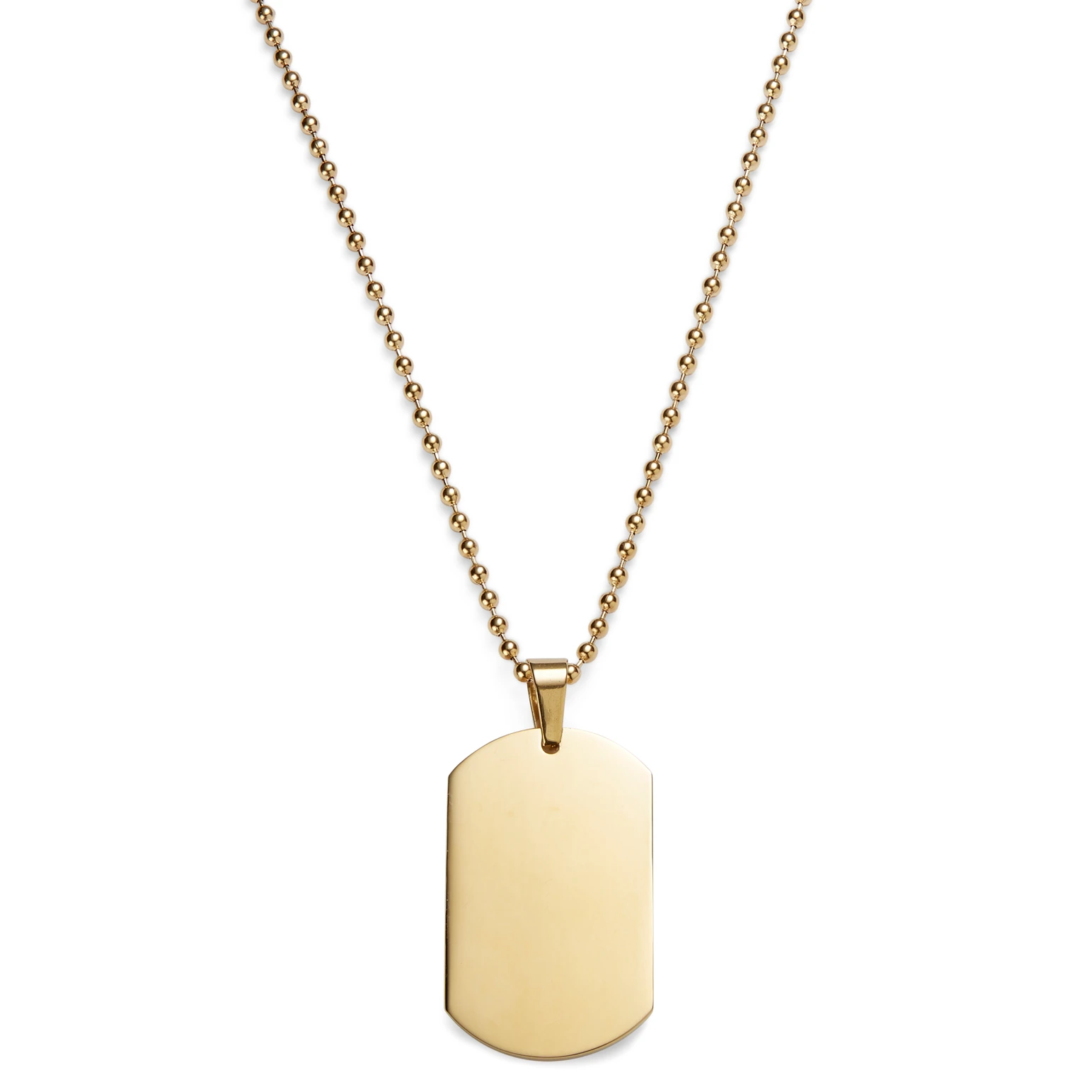 Colar Dog Tag Dourado Colar Dog Tag Dourado