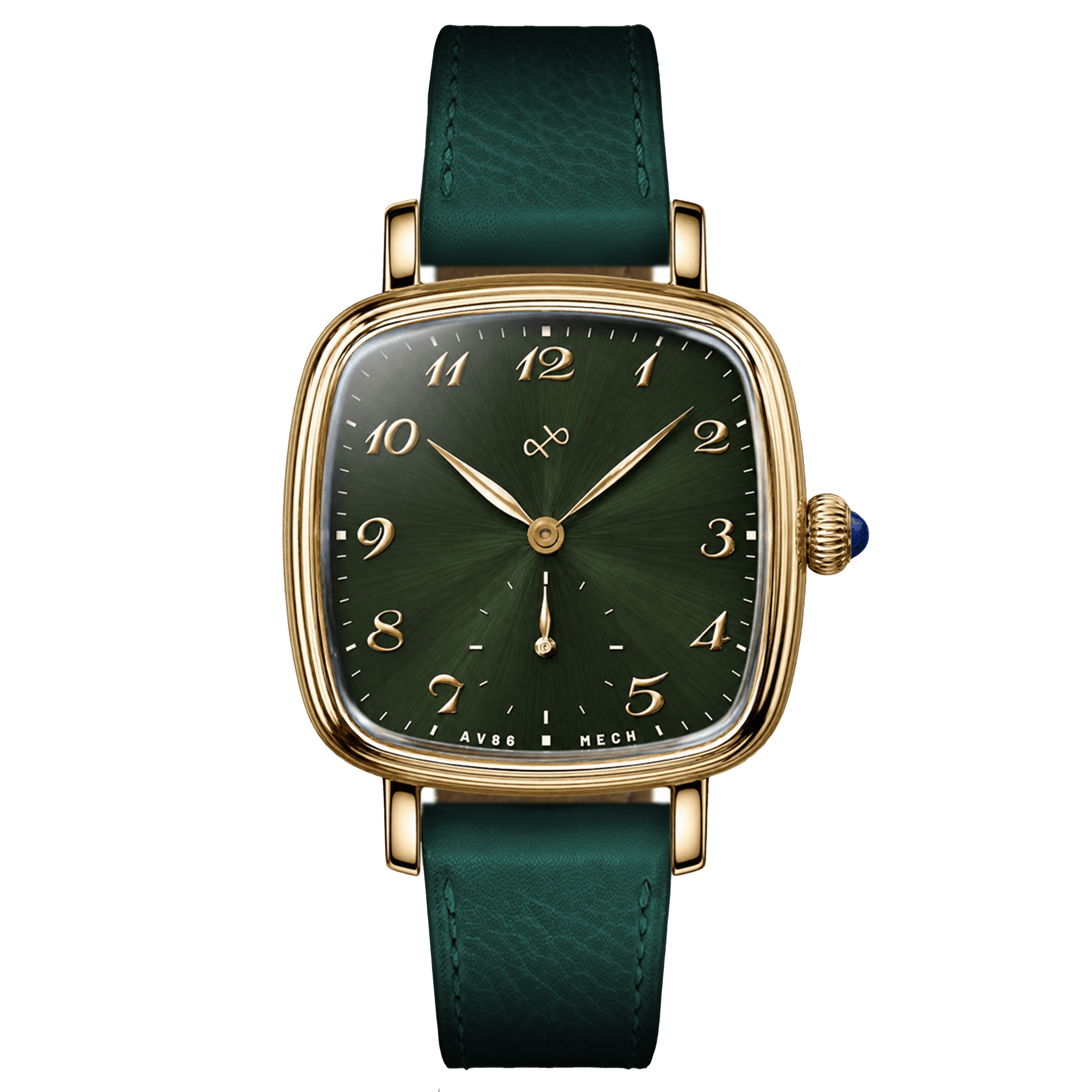 AV86 | 1954 Capri reloj mecánico en dorado y verde