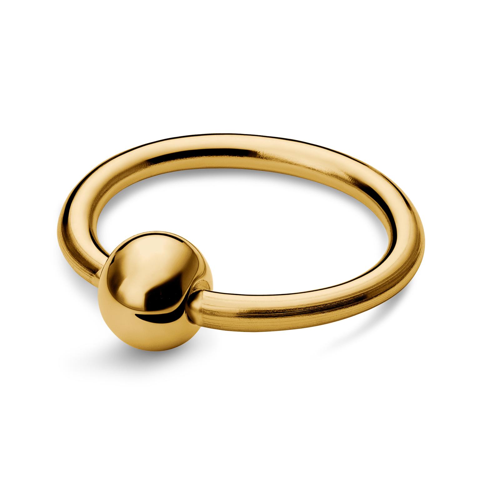 Arany tónusú sebészeti acél golyózáras piercing - 8 mm Arany tónusú sebészeti acél golyózáras piercing - 8 mm