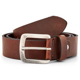 Brown Distressed Leather Belt