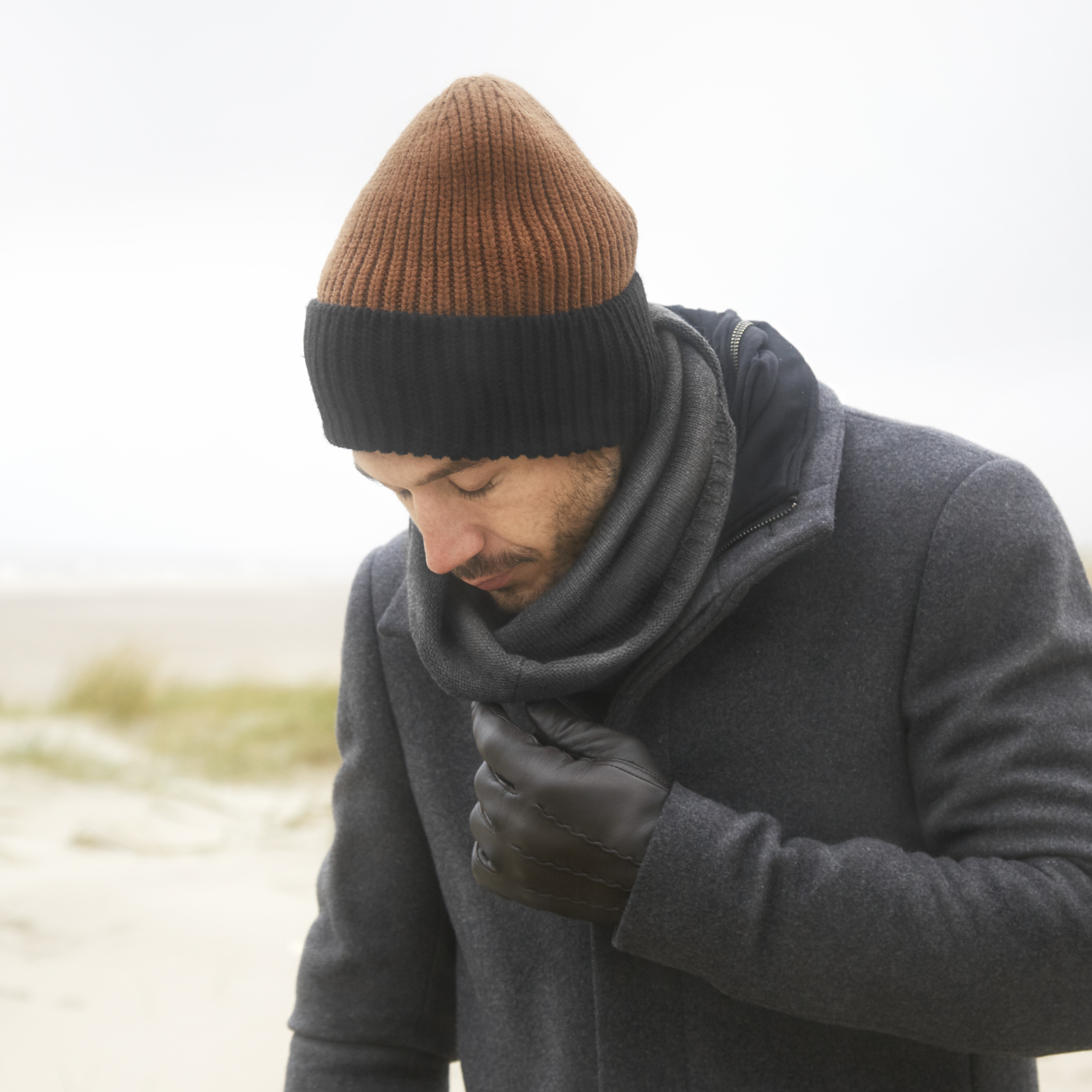 Frencis Black & Brown Montagna Beanie  - 4