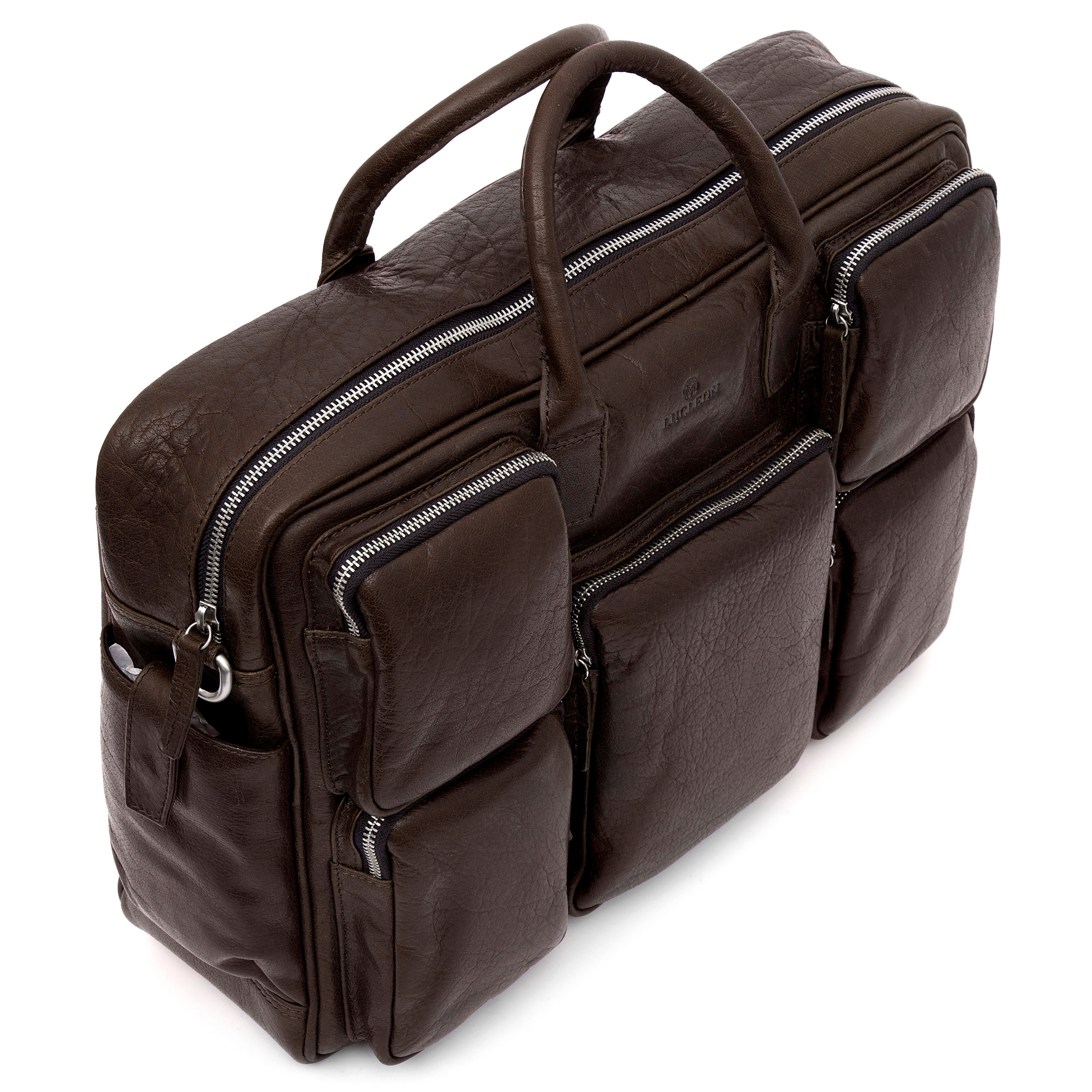 Montreal Safari Brown Leather Travel Bag - 6