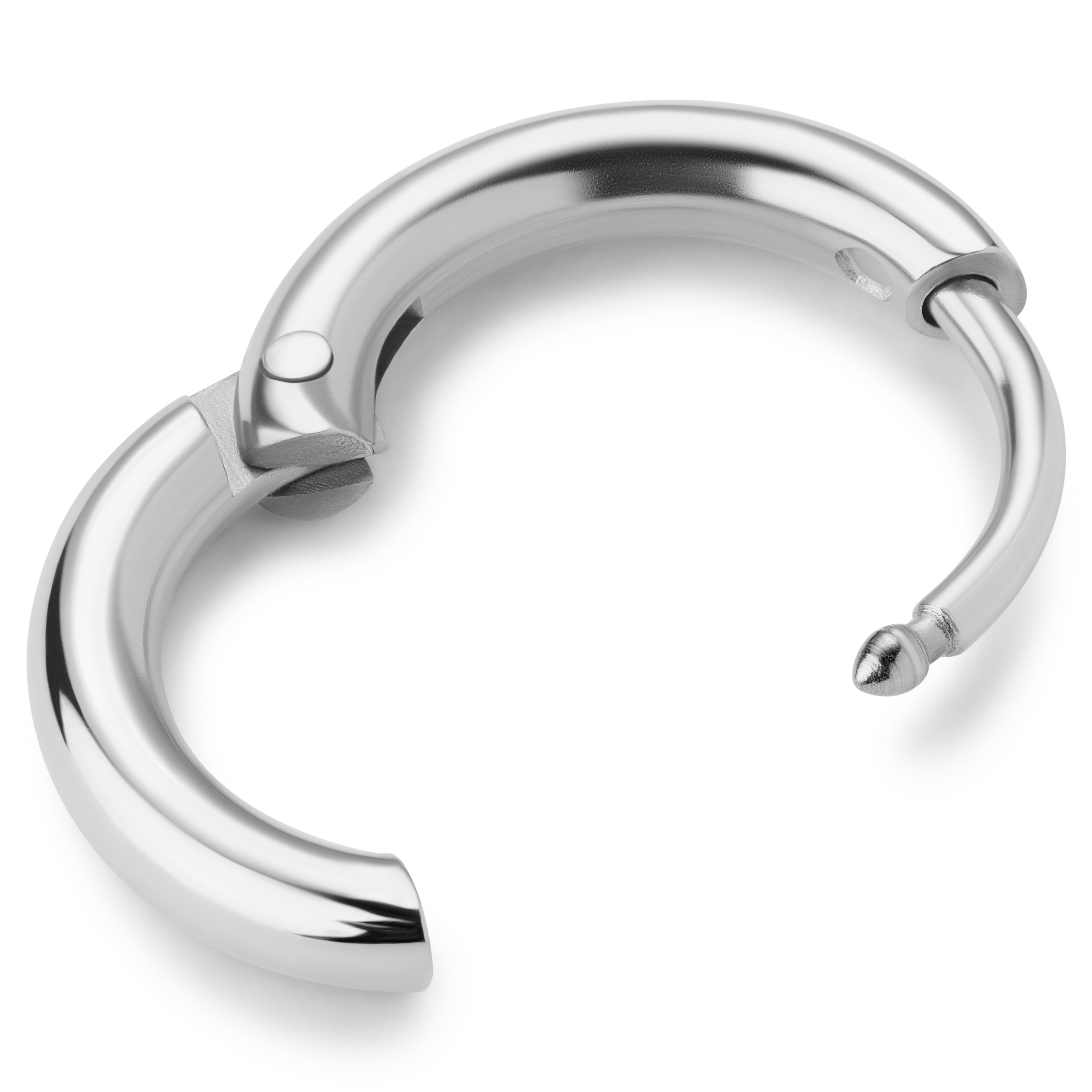 Huggie | Dünner 7 mm Sterling Silber Creolen Ohrring



 - 2