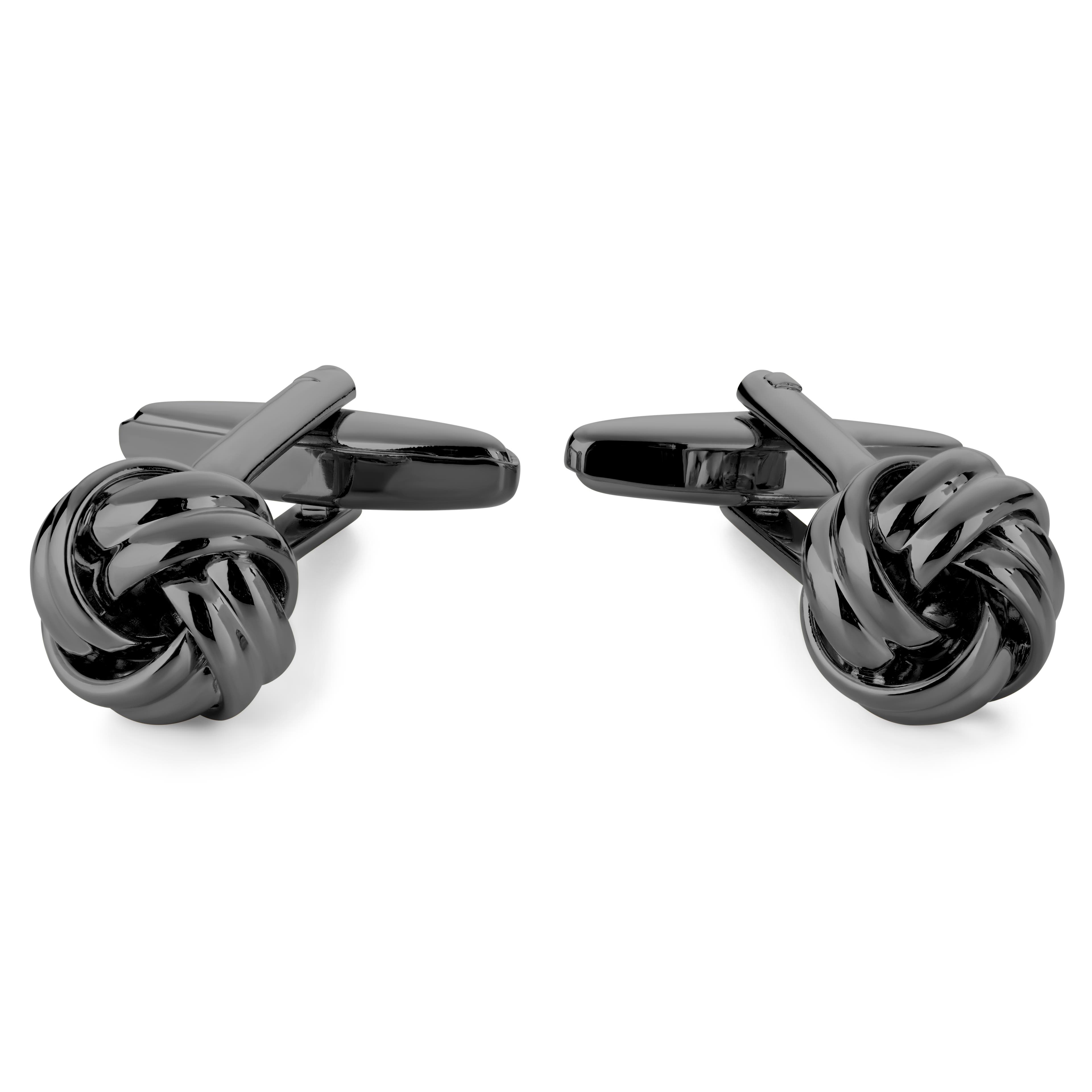 Rotgussschwarz Manschettenknöpfe mit Knoten Rotgussschwarz Manschettenknöpfe mit Knoten