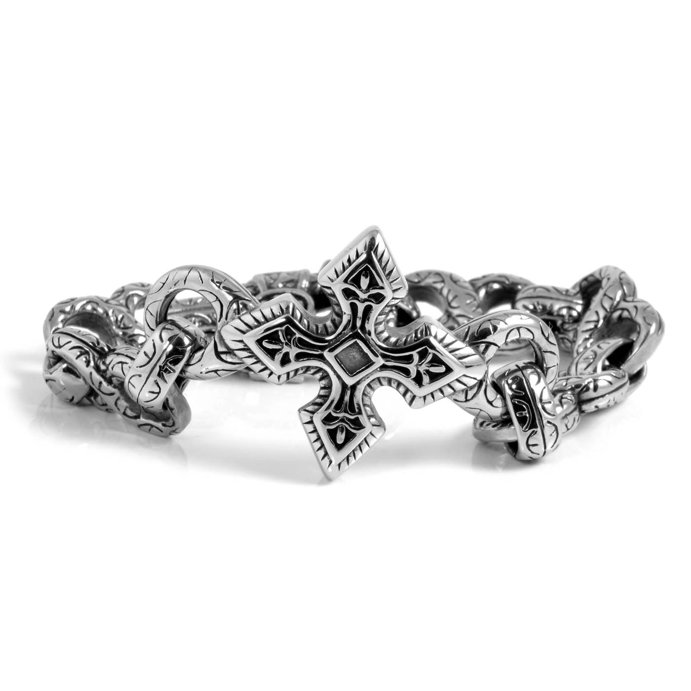 Gothic Cross Steel Bracelet - 1