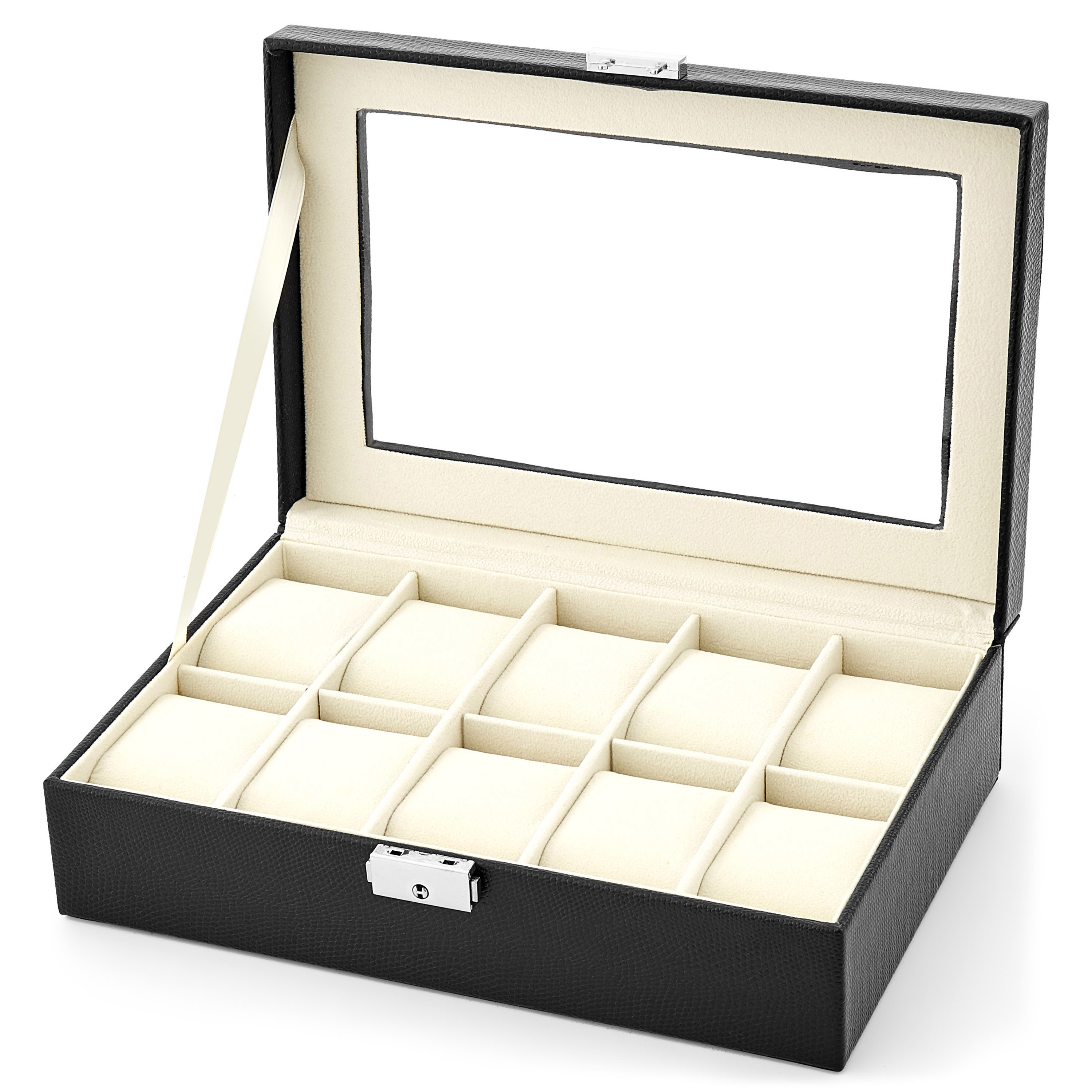 Horlogebox in Chic Kunstleer met Slangenpatroon - 10 Horloges - 2