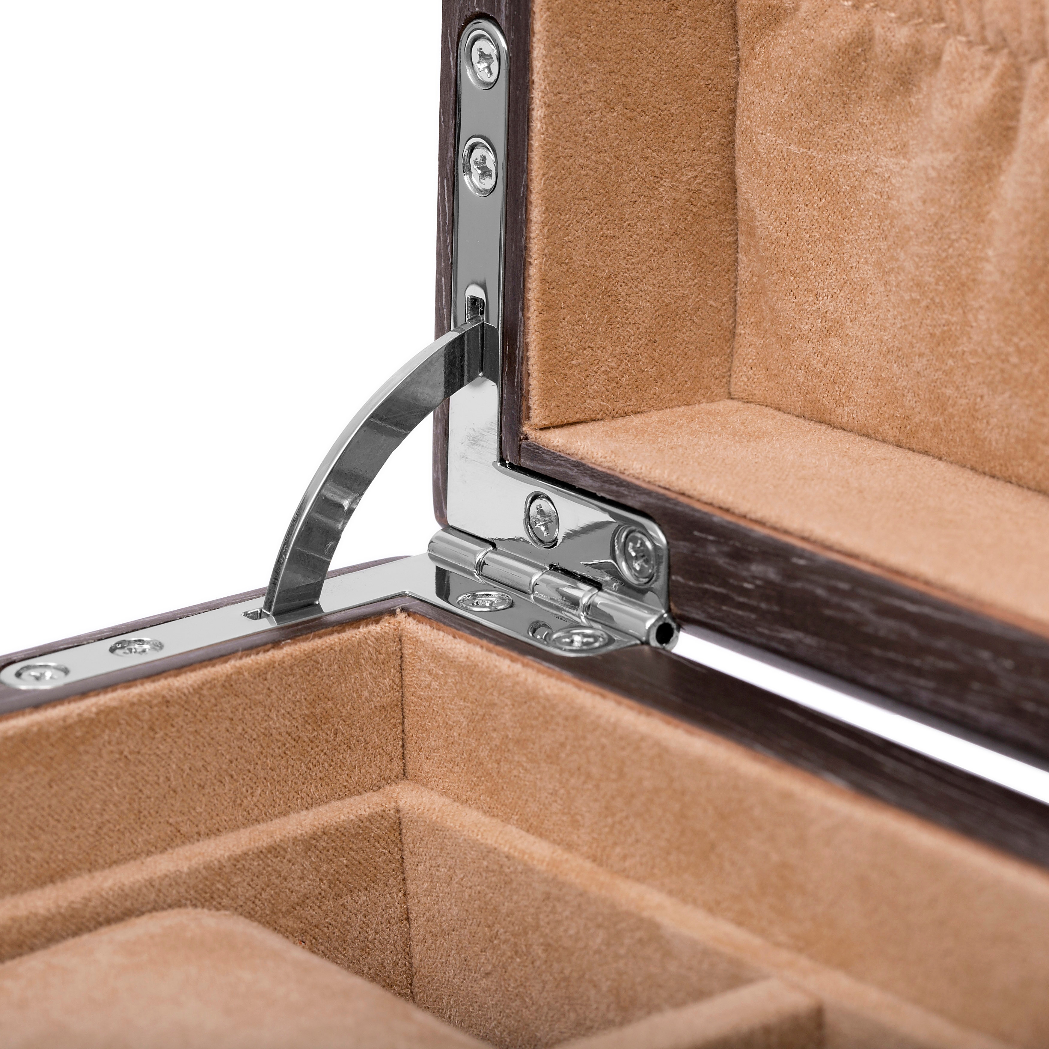 Сива орехова кутия за часовници - 5 часовника - 6