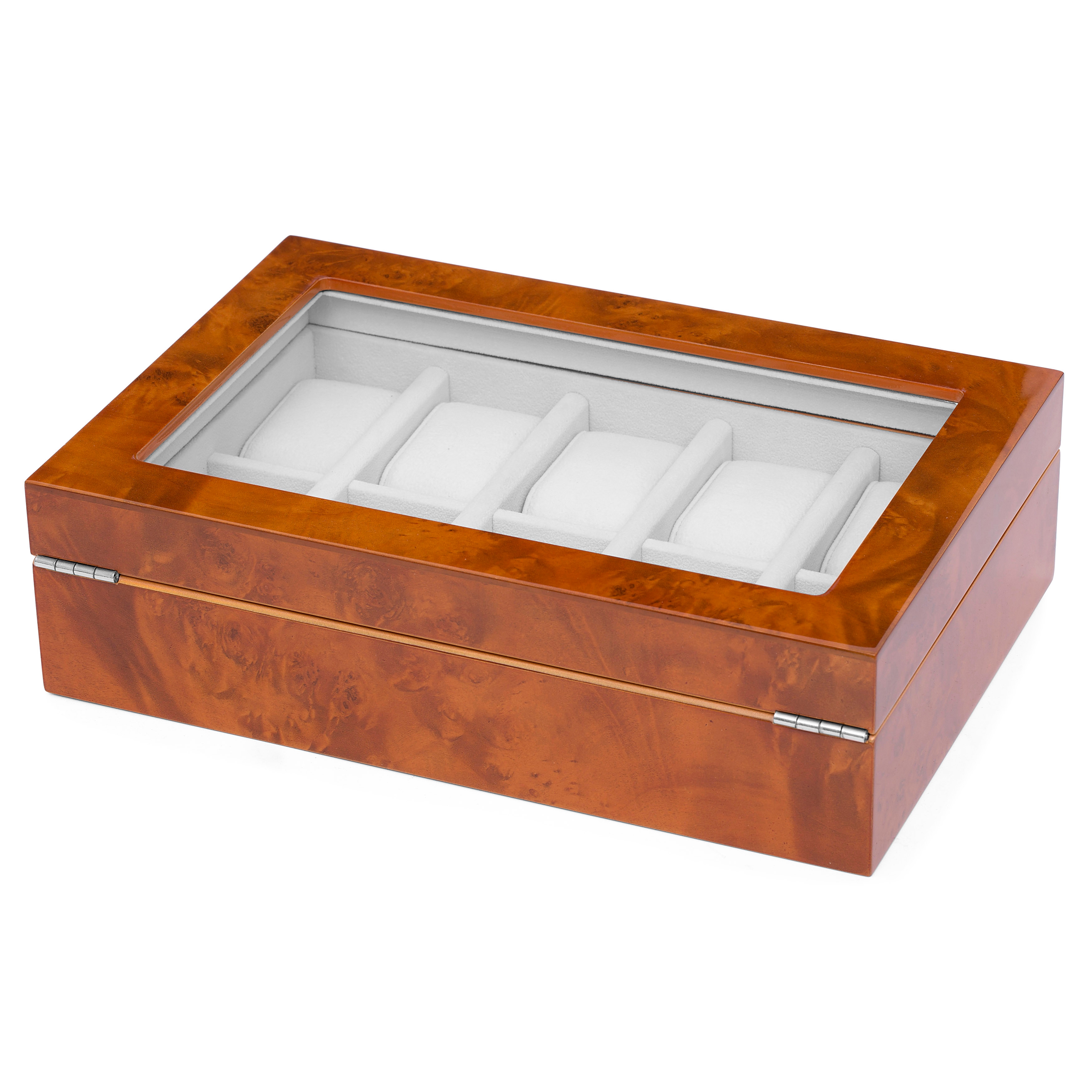 Caja de madera con nudos para 10 relojes - 3