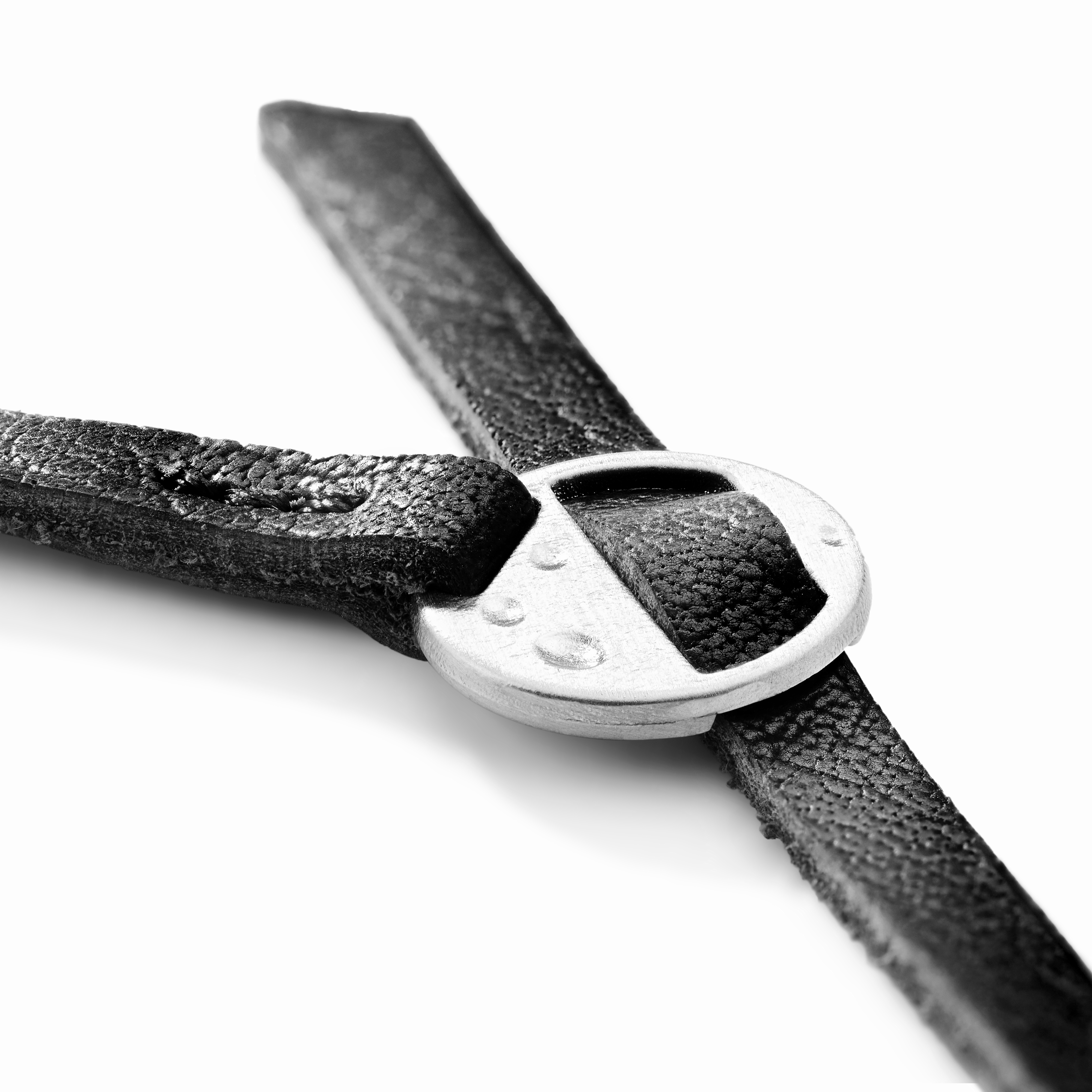 Gladius | Μαύρο Full Grain Δερμάτινο Βραχιόλι Τυλιχτό Wrap Around - 5