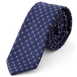 Blaue Krawatte mit stylischem Muster