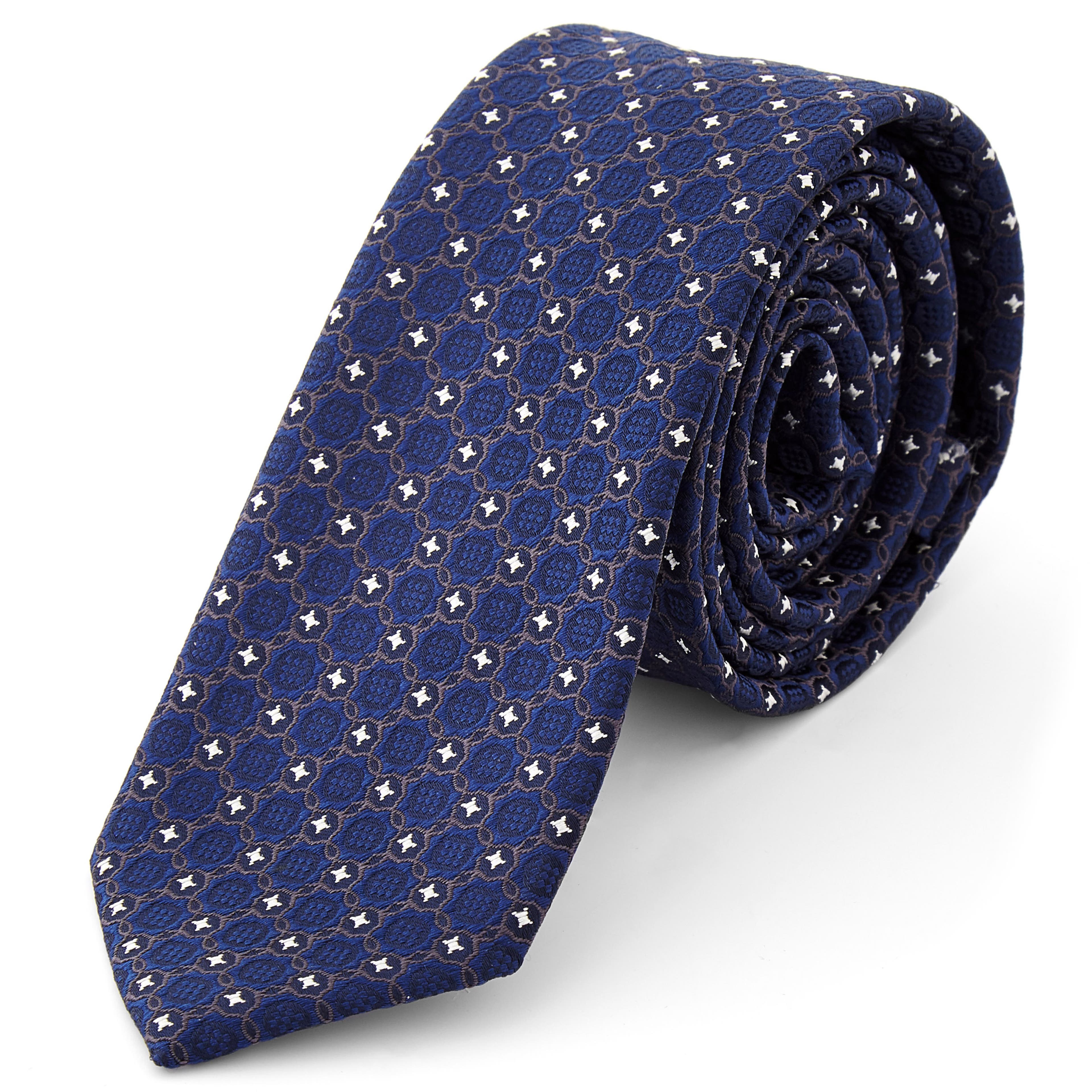 Modrá mozaiková kravata