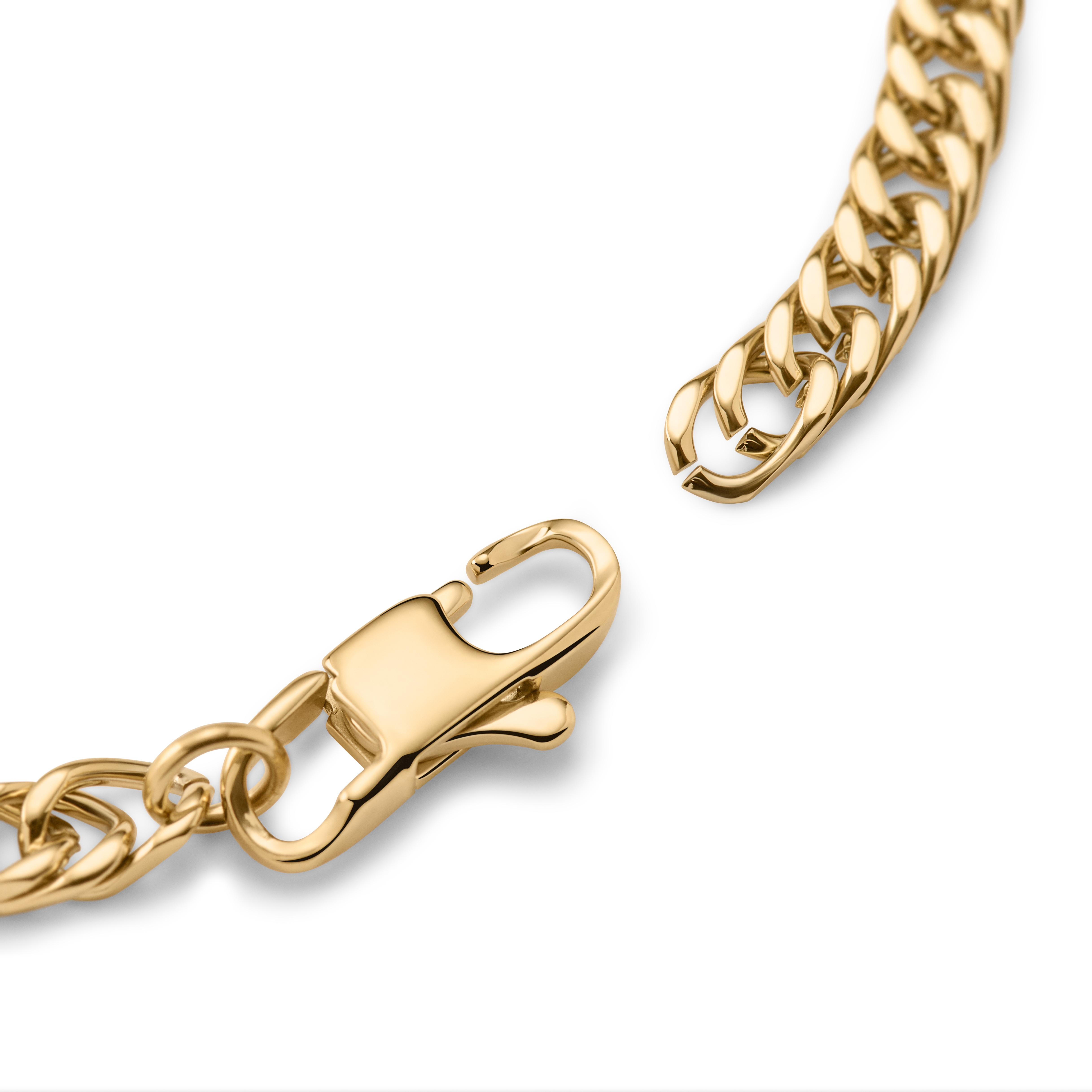 Ocata | Gold-Tone Cuban Chain & Pearl Bracelet - 3