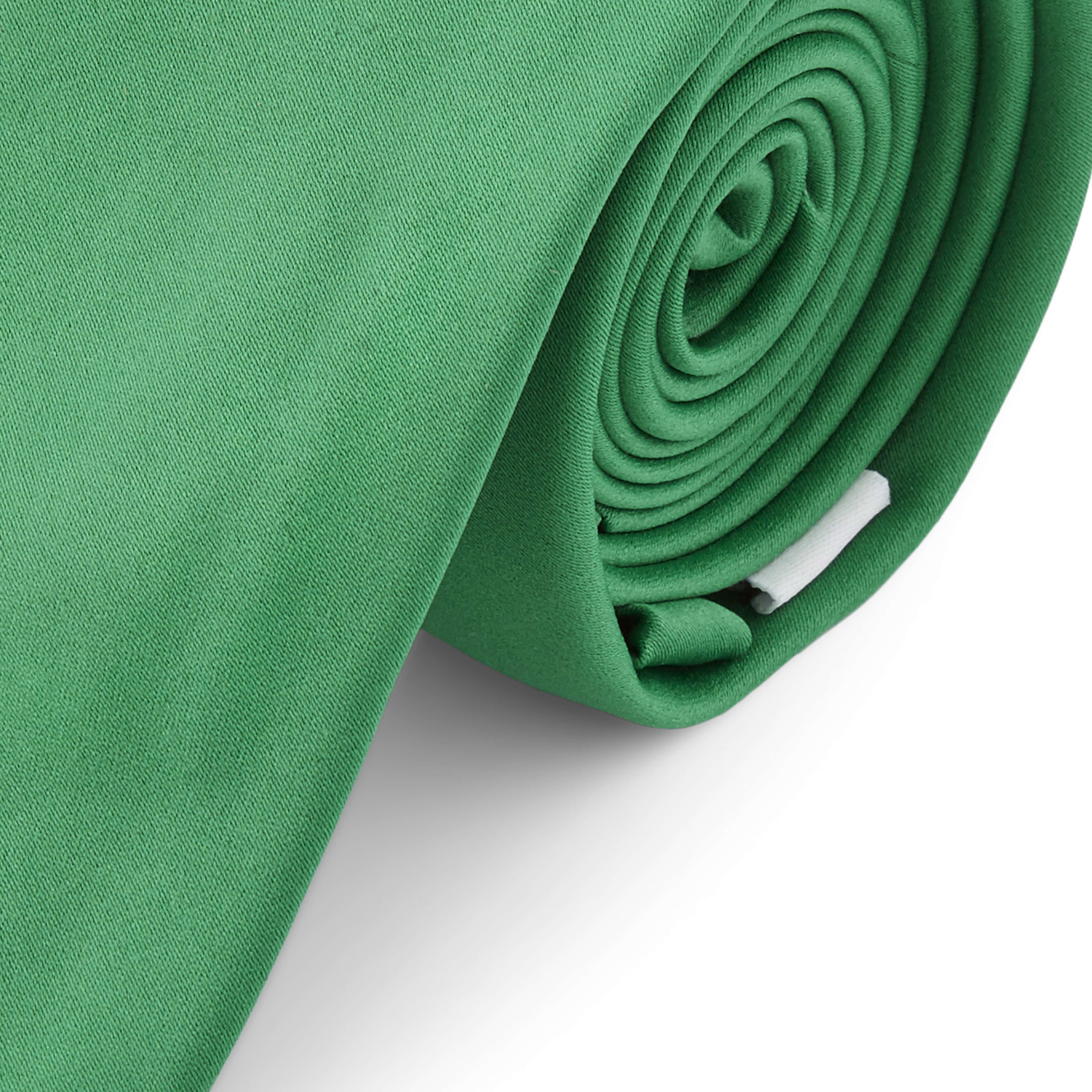 Smaragdgrønt 6cm Slips - 2 - gallery