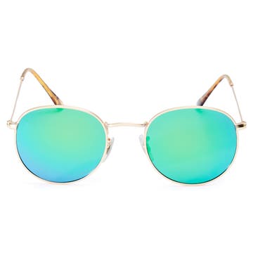 Dandy aranyszínű keretes, zöld polarizált lencsés napszemüveg