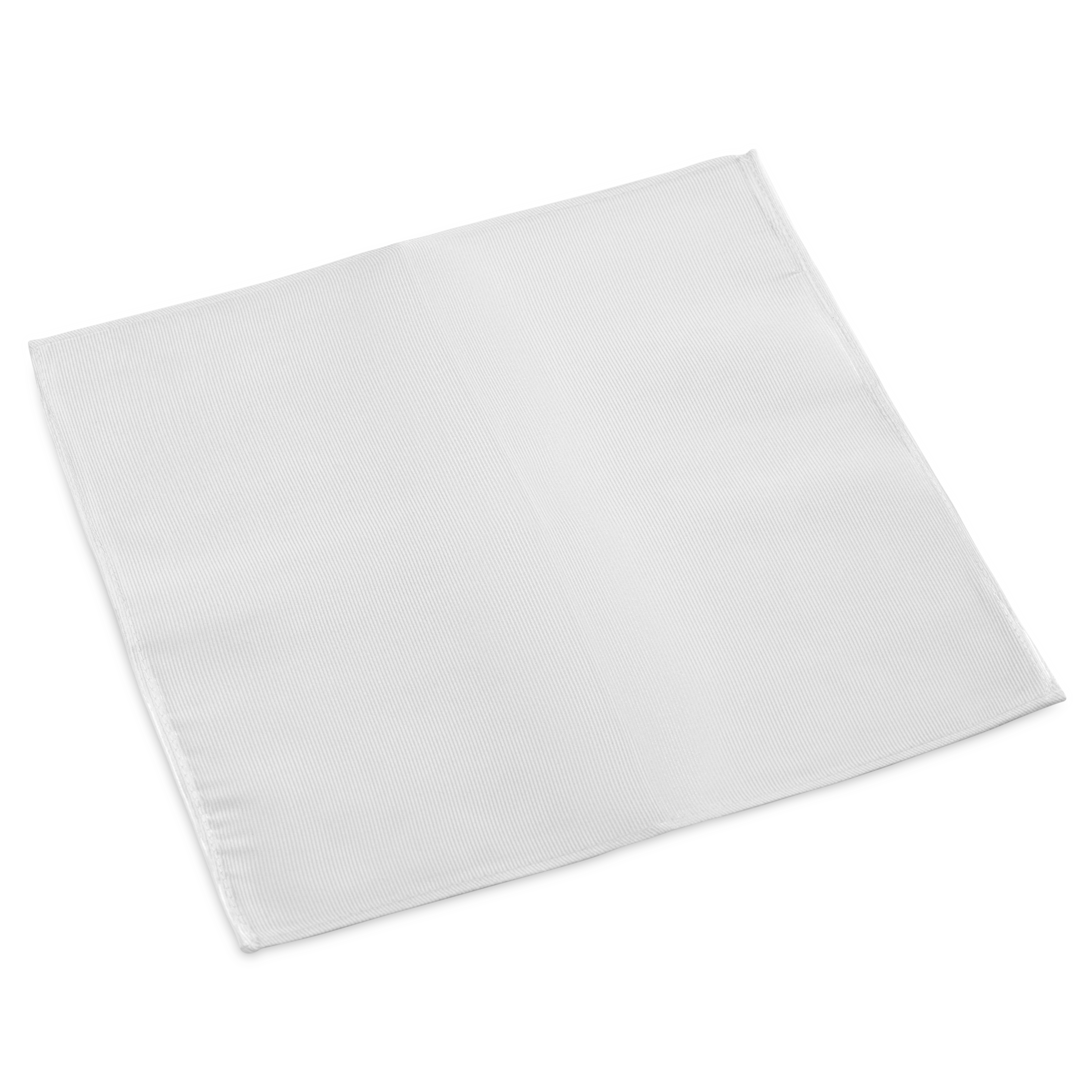 White Silk-Twill Pocket Square  - 3