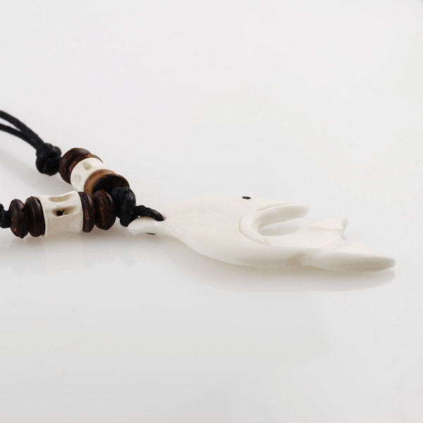 Hvid Delfin Ben Halskæde - 2