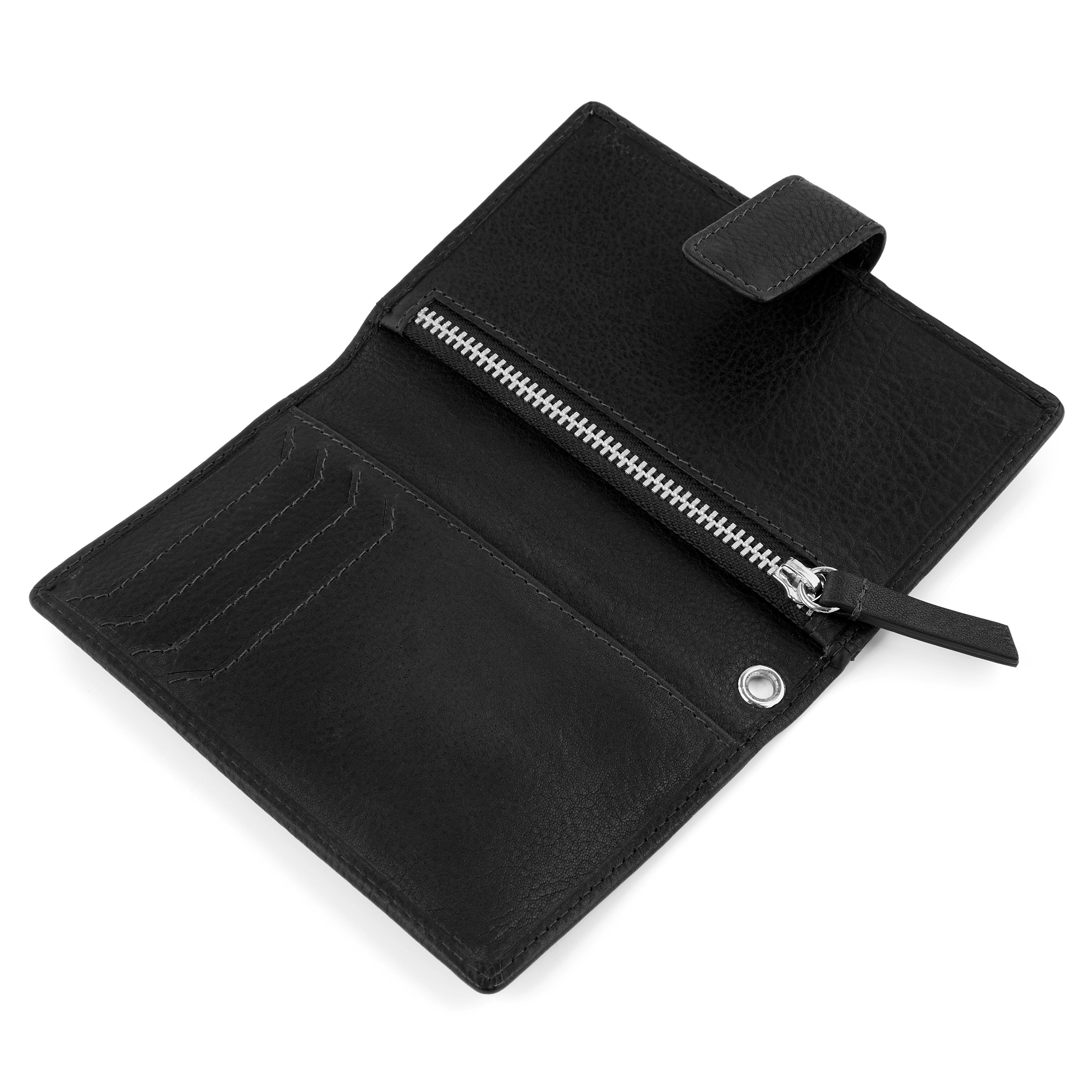 Portafoglio Liam in pelle nera con protezione RFID - 12