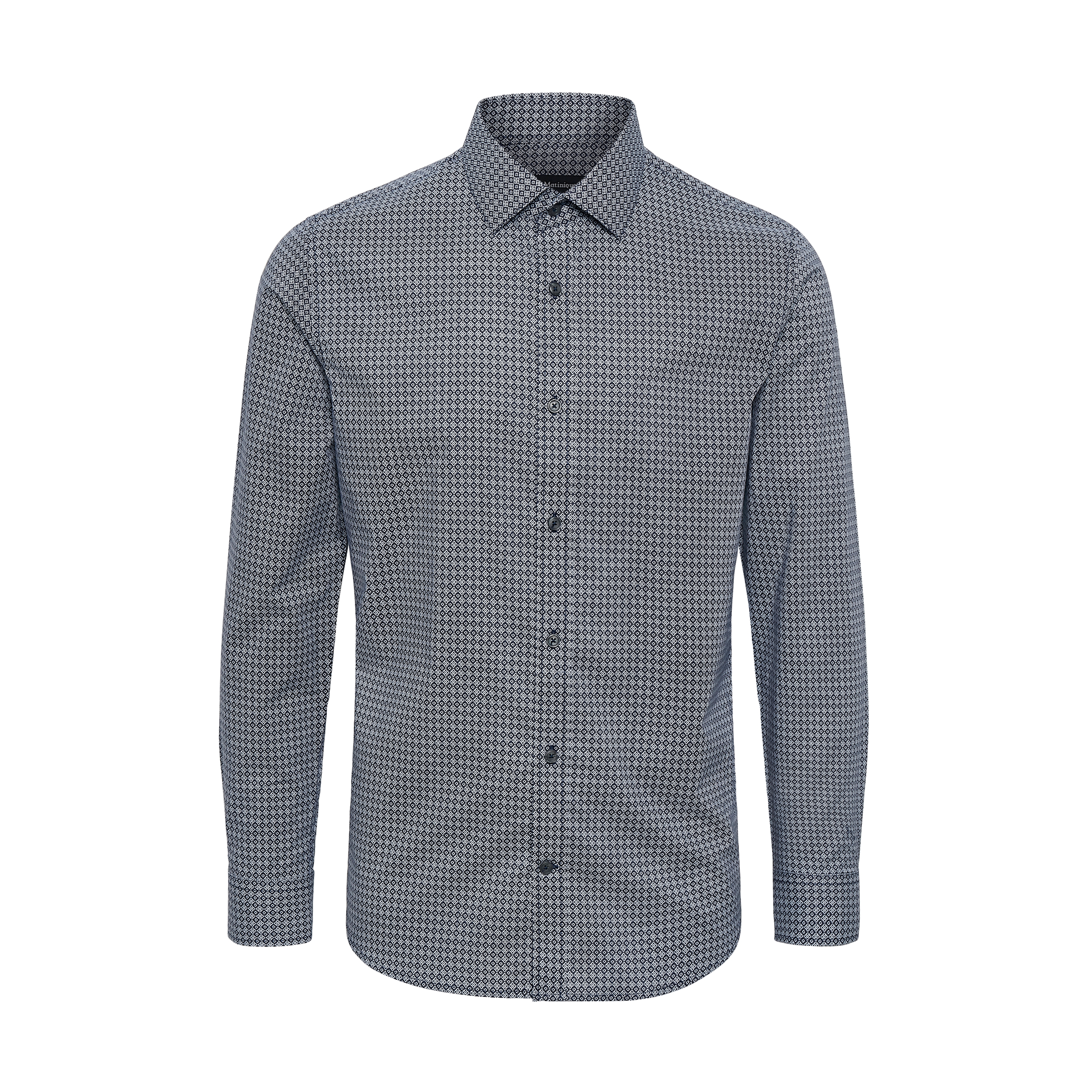 Chemise bleue à petit motif Trostol - 1