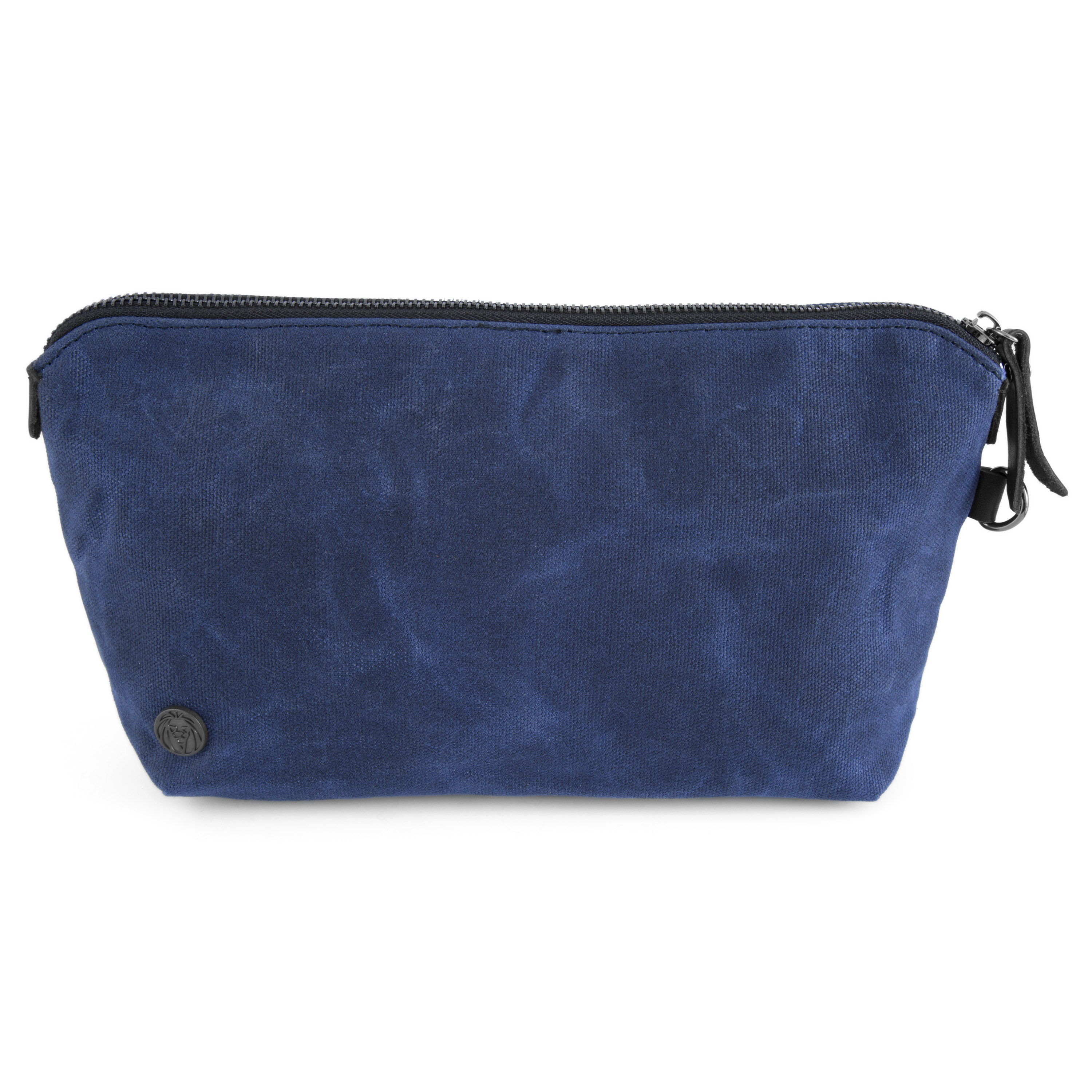 Navy Blue Drexel Waxed Canvas Washbag - 4
