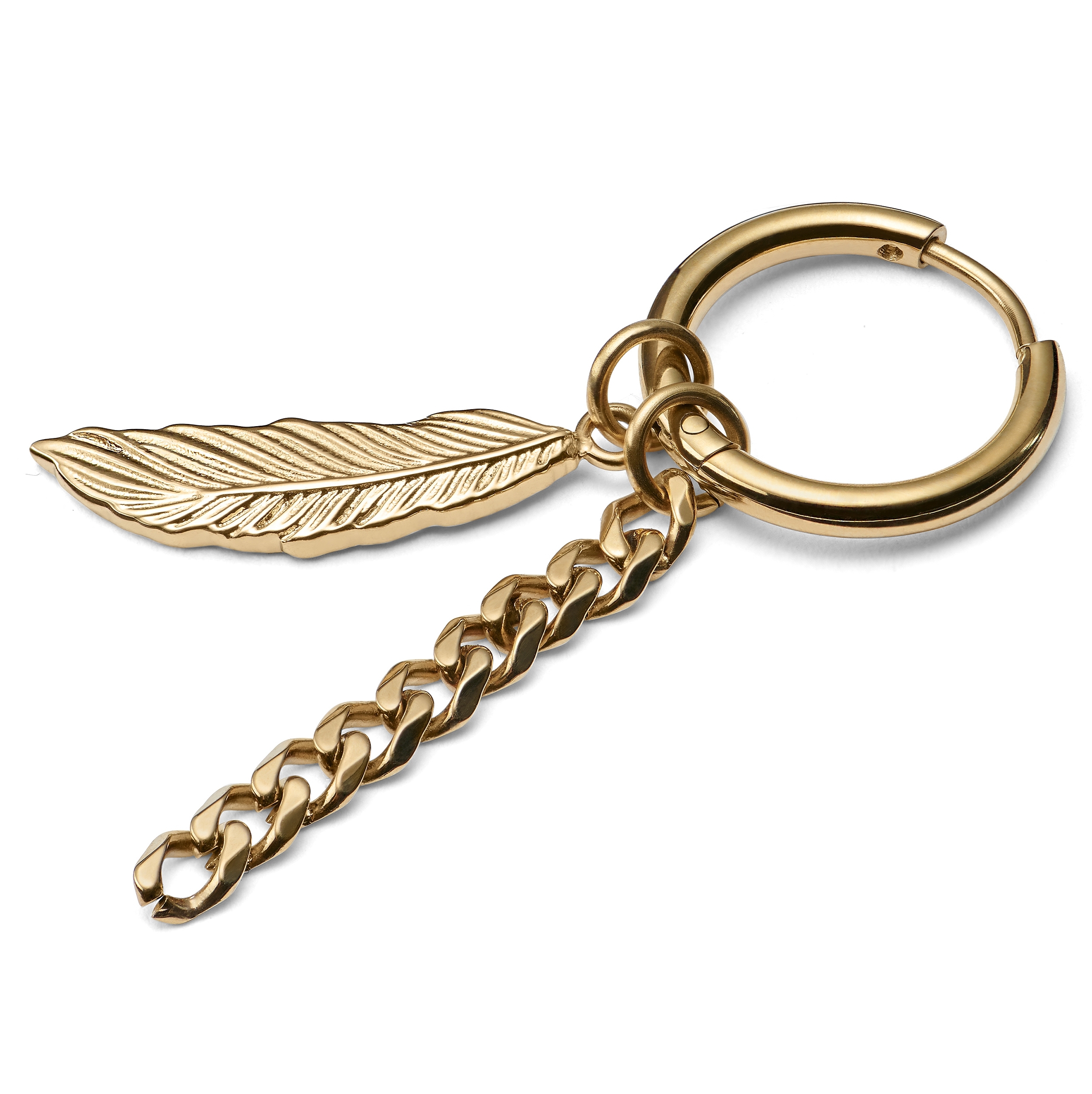 Gold Filled Curb Chain Hoop Earrings — Boy Cherie Jewelry