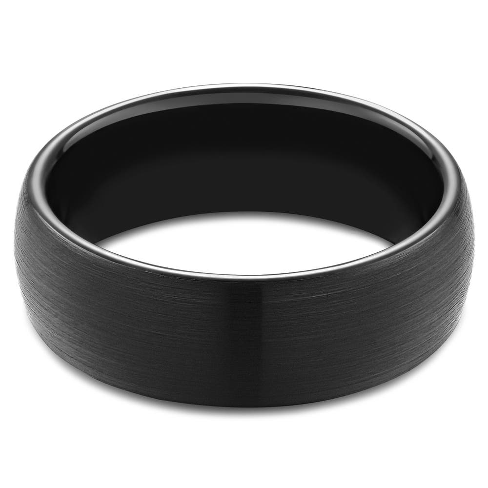hover: Terra | 8 mm Brushed Black Tungsten Carbide Ring hover: Terra | 8 mm Brushed Black Tungsten Carbide Ring