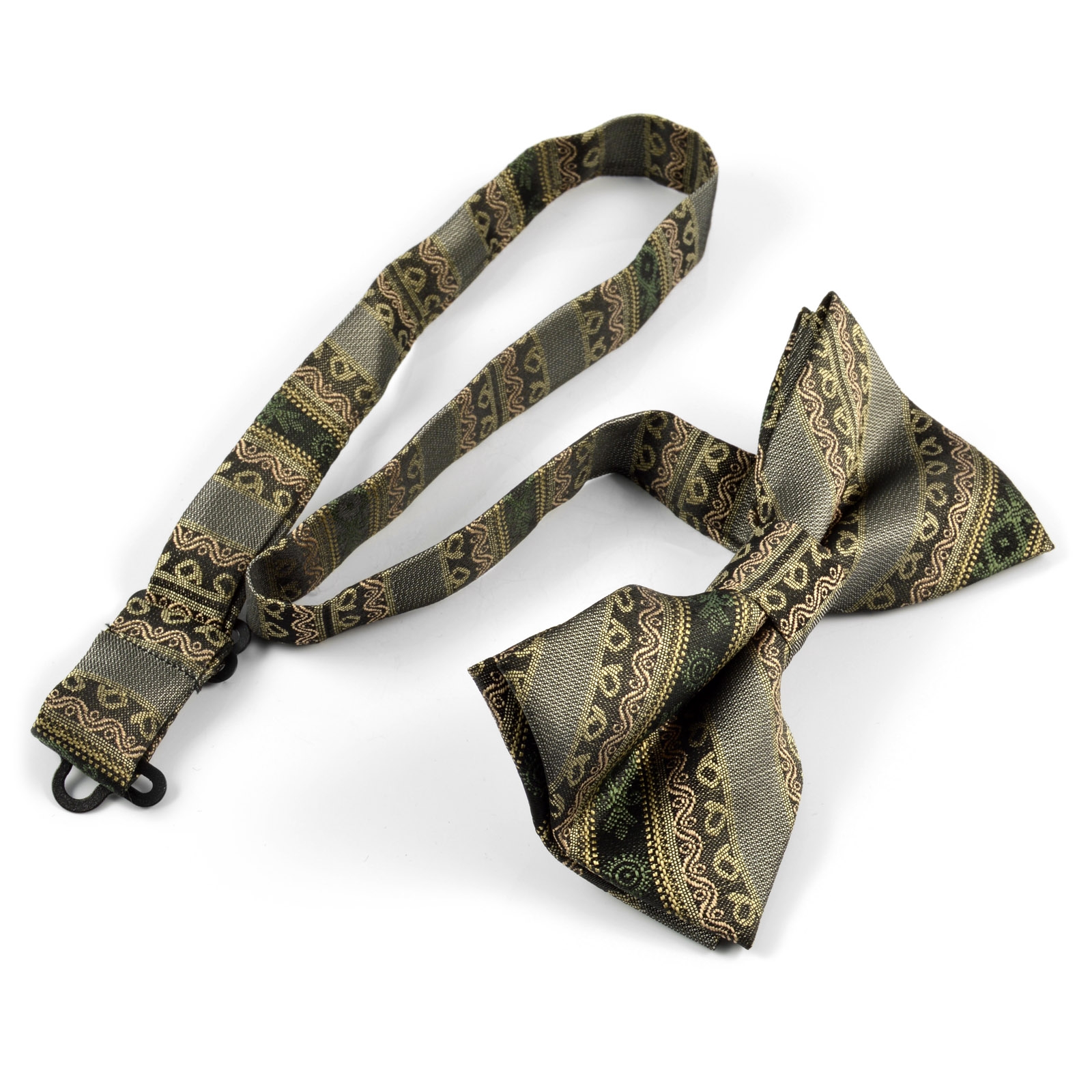 Zöld színű mintás csokornyakkendő - 2