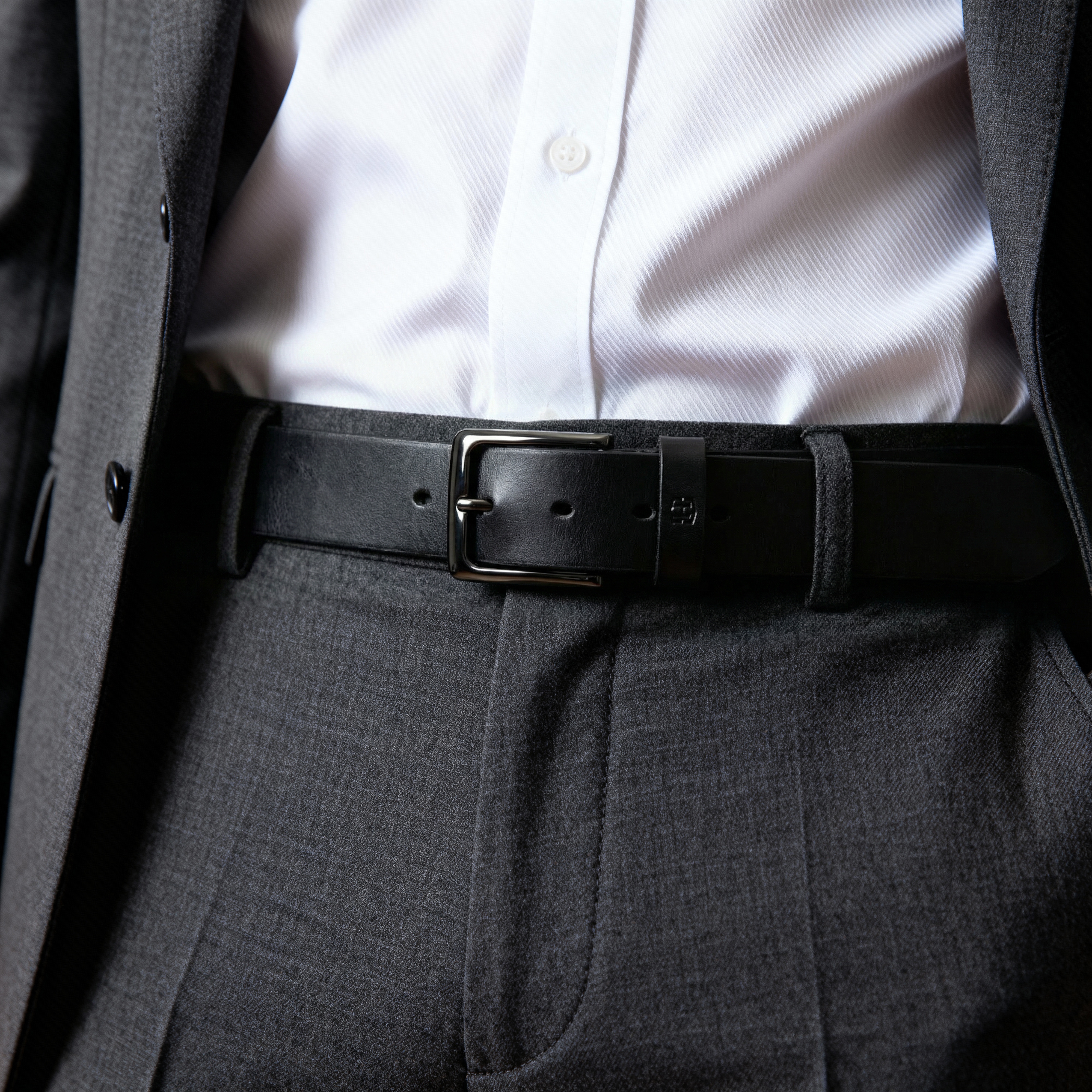 Scotti crni remen od punog zrna kože - 2