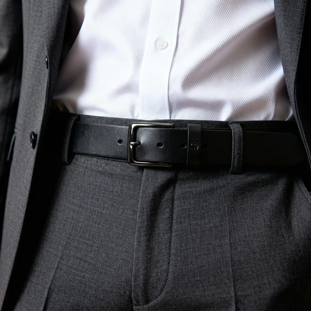 Black Full Grain Leather Auto-lock Belt | In stock! | BSWK Black Full Grain Leather Auto-lock Belt | In stock! | BSWK