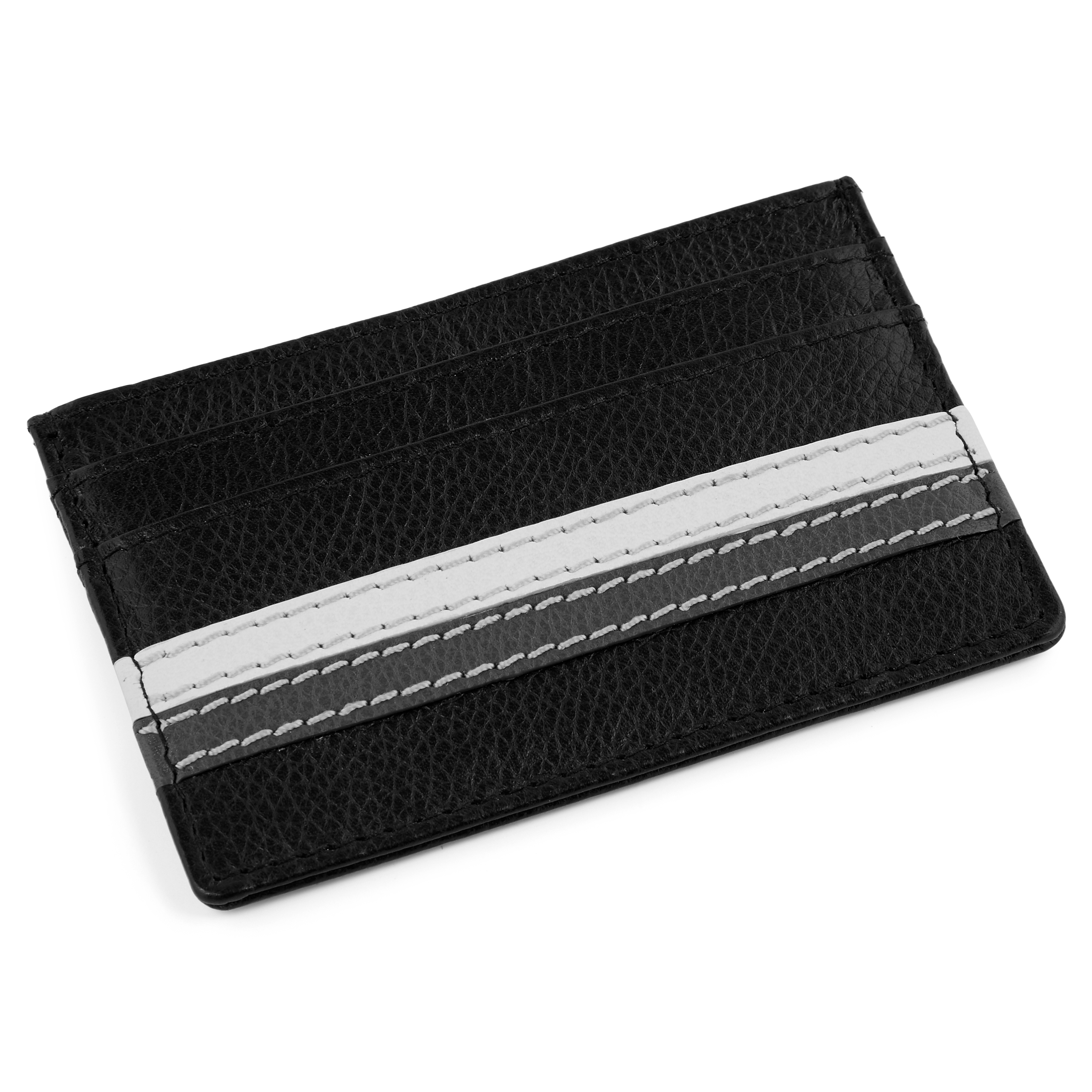 Larry | Black Leather RFID Card Holder - 5
