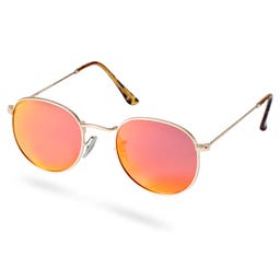 Dandysowe różowe spolaryzowane okulary przeciwsłoneczne