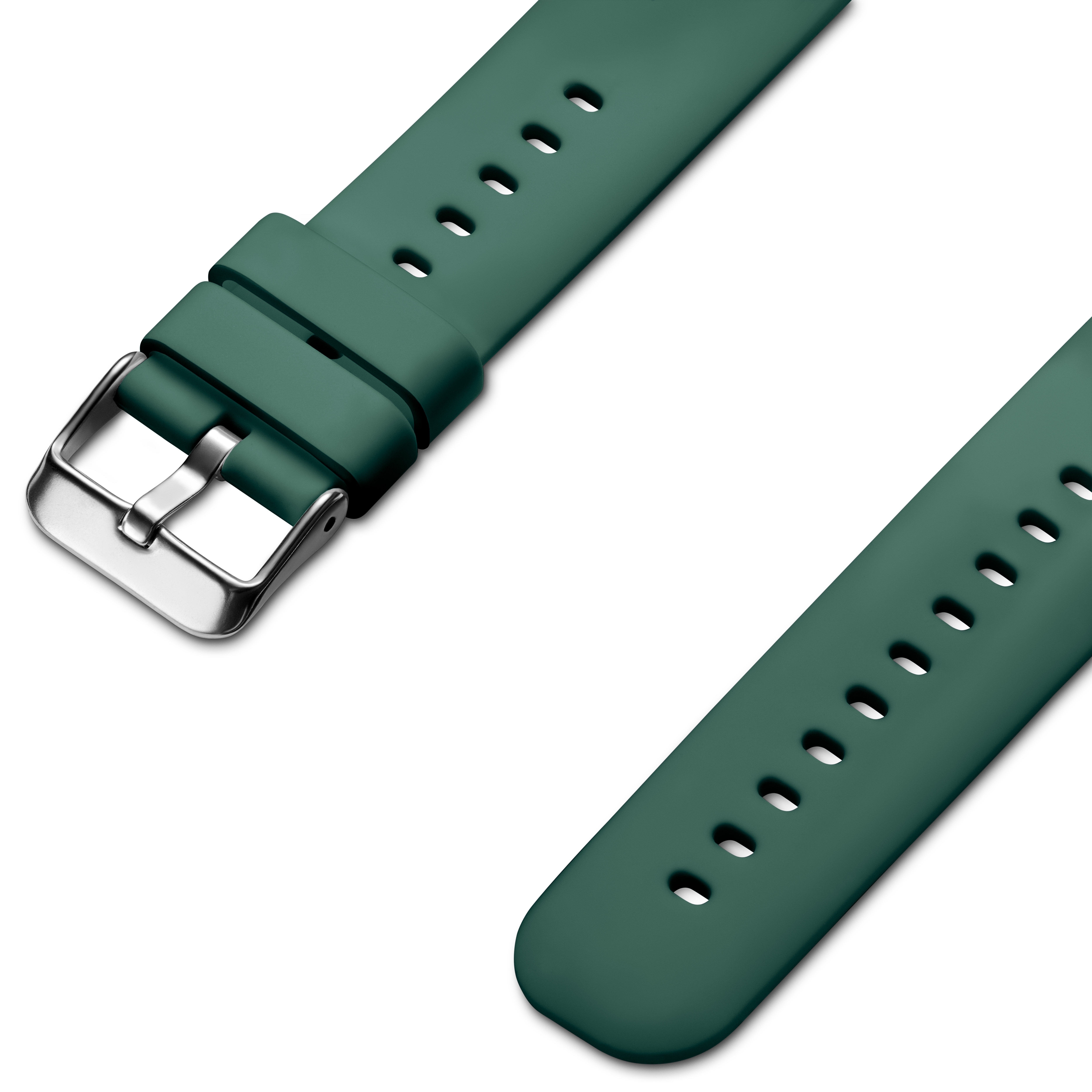 Green 22 mm Silicone Quick-release Watch Straps - 2