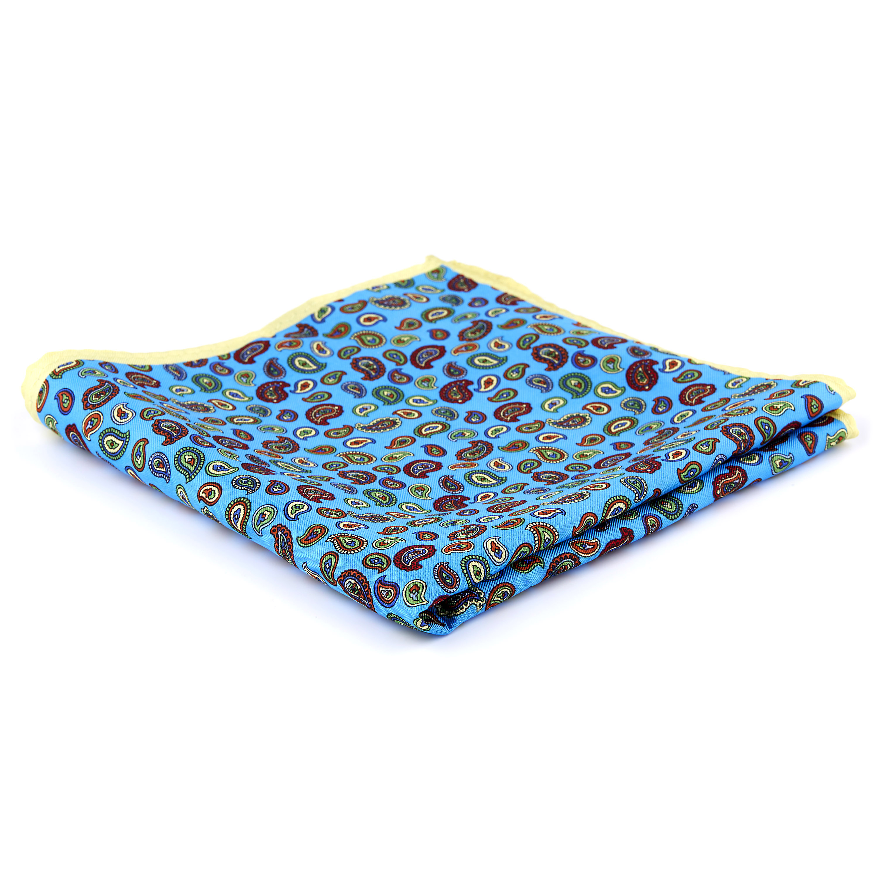 Blue Fantasy Silk Pocket Square - 1