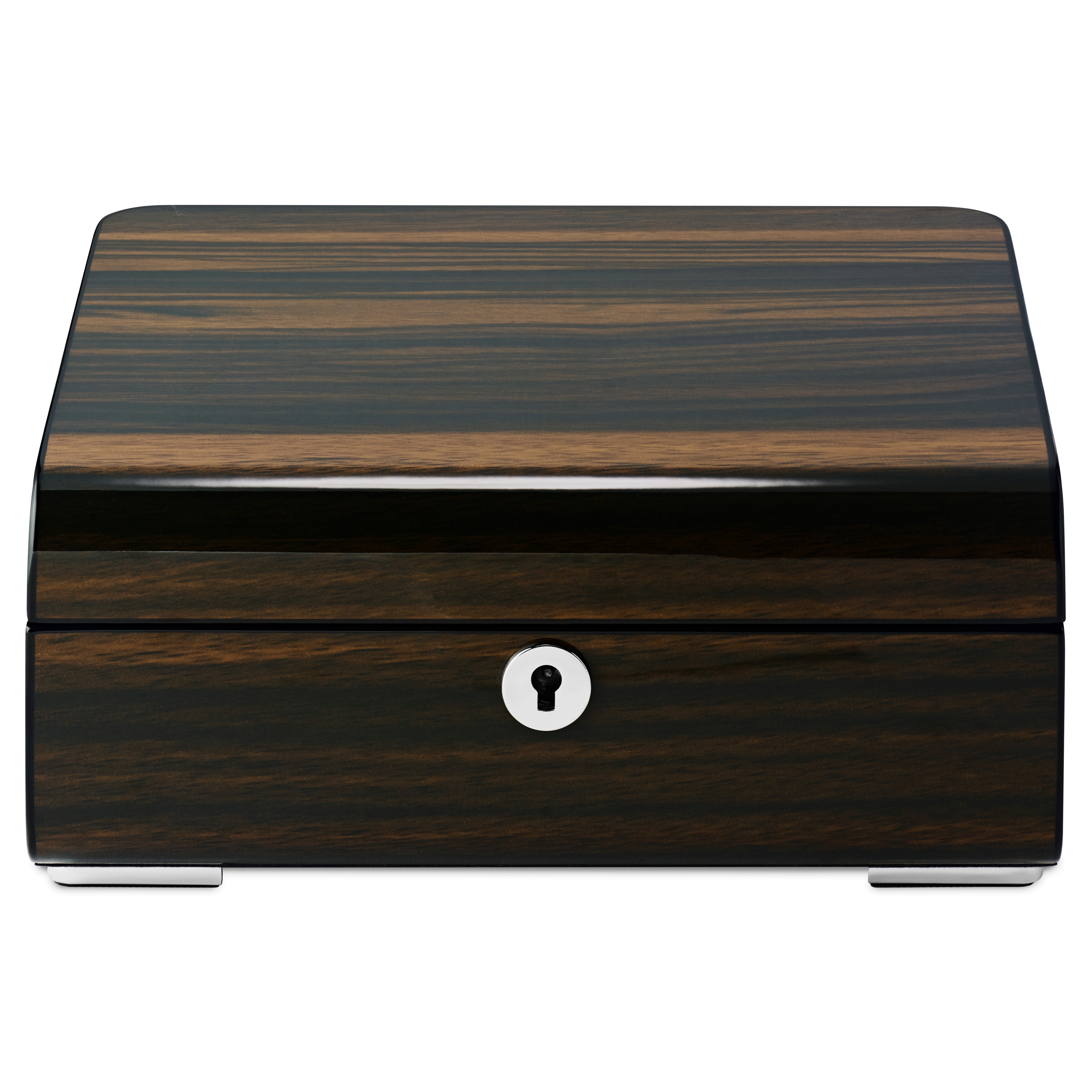 6 Slot Ebony Veneer Watch Box - 3