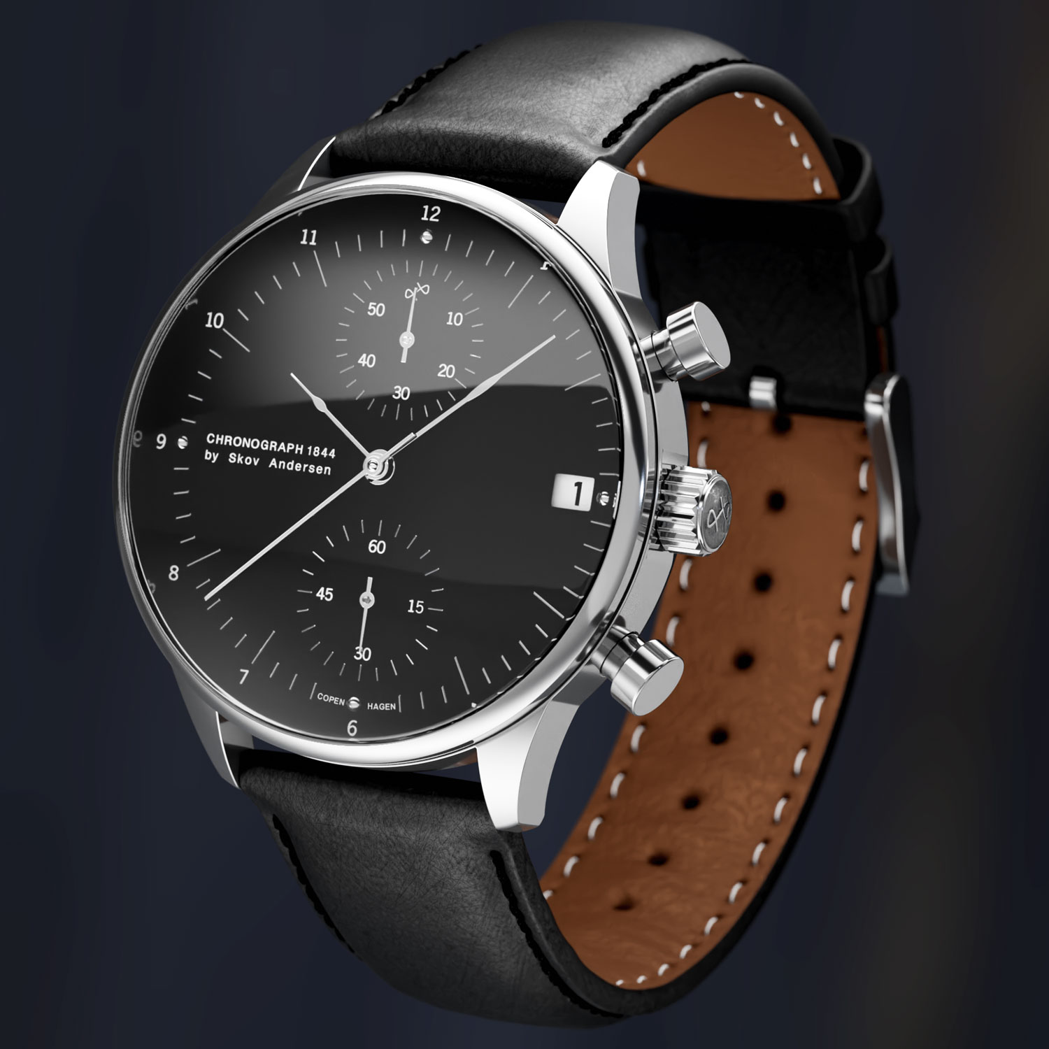 入荷通知 アプリ おすすめ stock! In | Black & Steel | Chronograph 1844 | Vintage About 時計