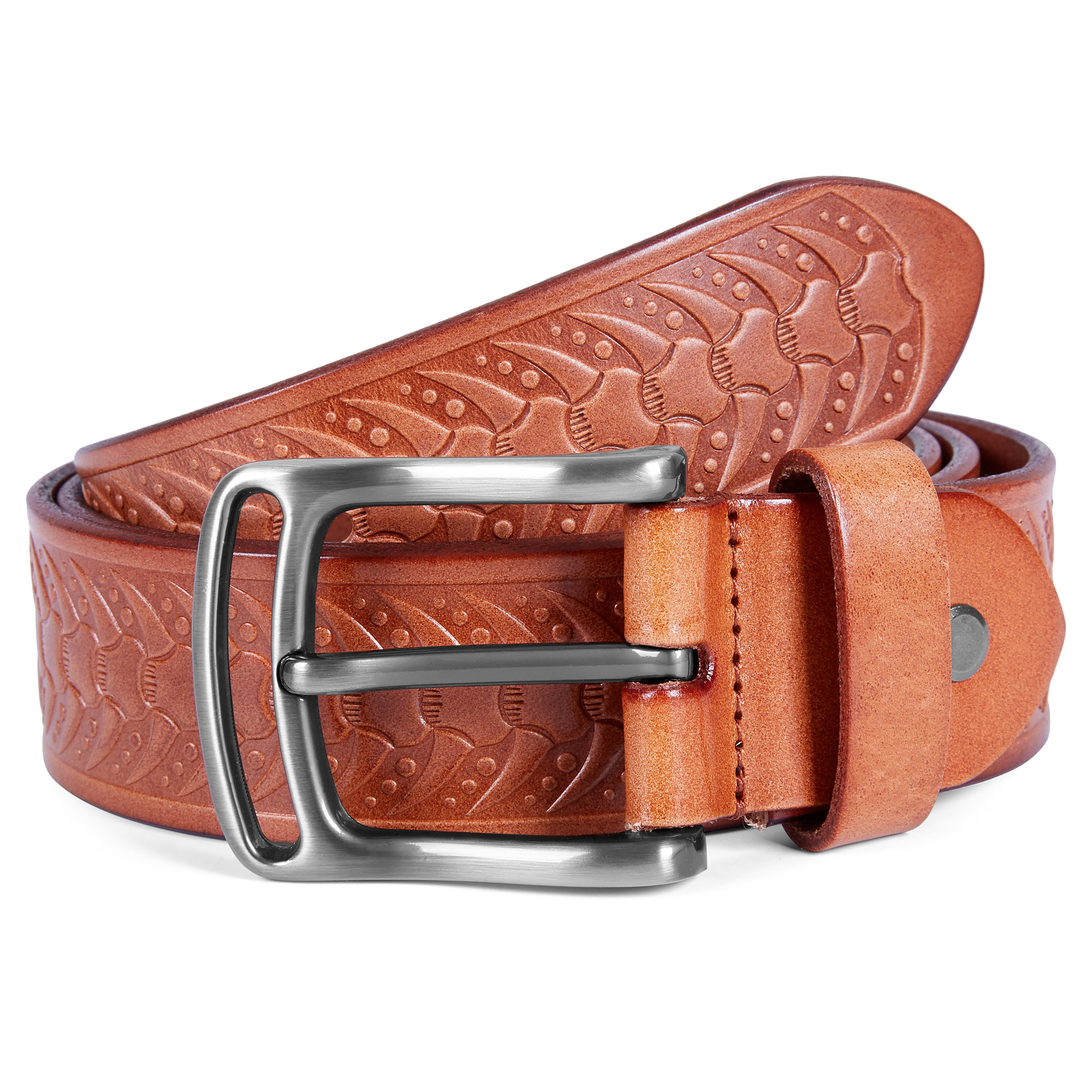 Viskinvärinen kohokuvioitu vyö - 1