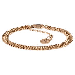 Rico Rose Gold-tone Double Chain Bracelet
