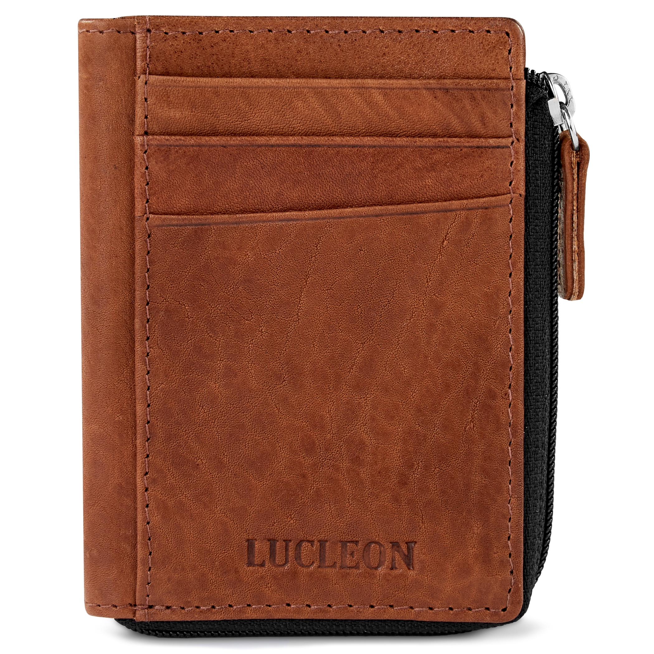 Cambodia Casual Hellbraune RFID Leder Geldbörse - 2