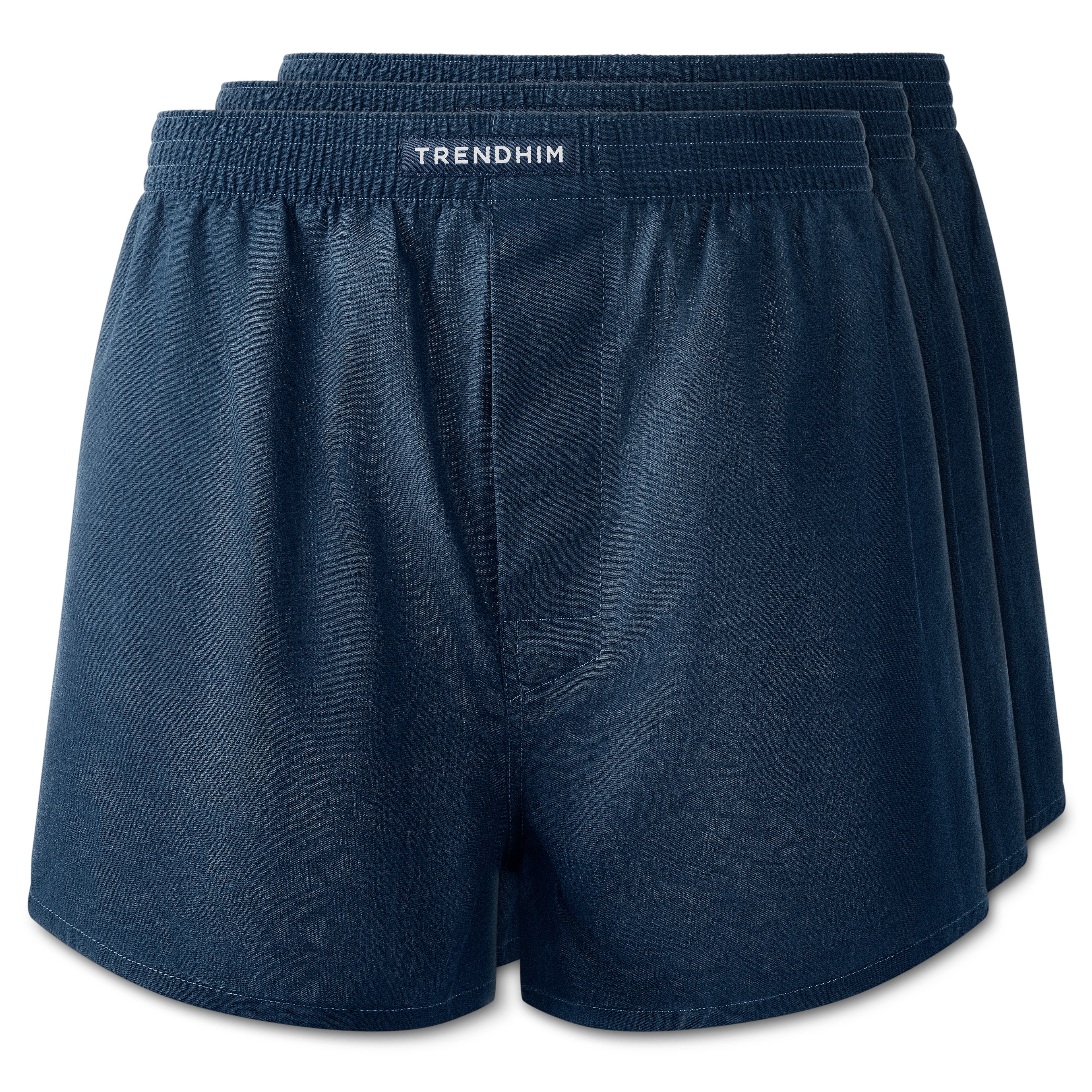 AirFeel | Boxers Largos Azul-real em Algodão com Elástico Revestido - Lote de 3 AirFeel | Boxers Largos Azul-real em Algodão com Elástico Revestido - Lote de 3