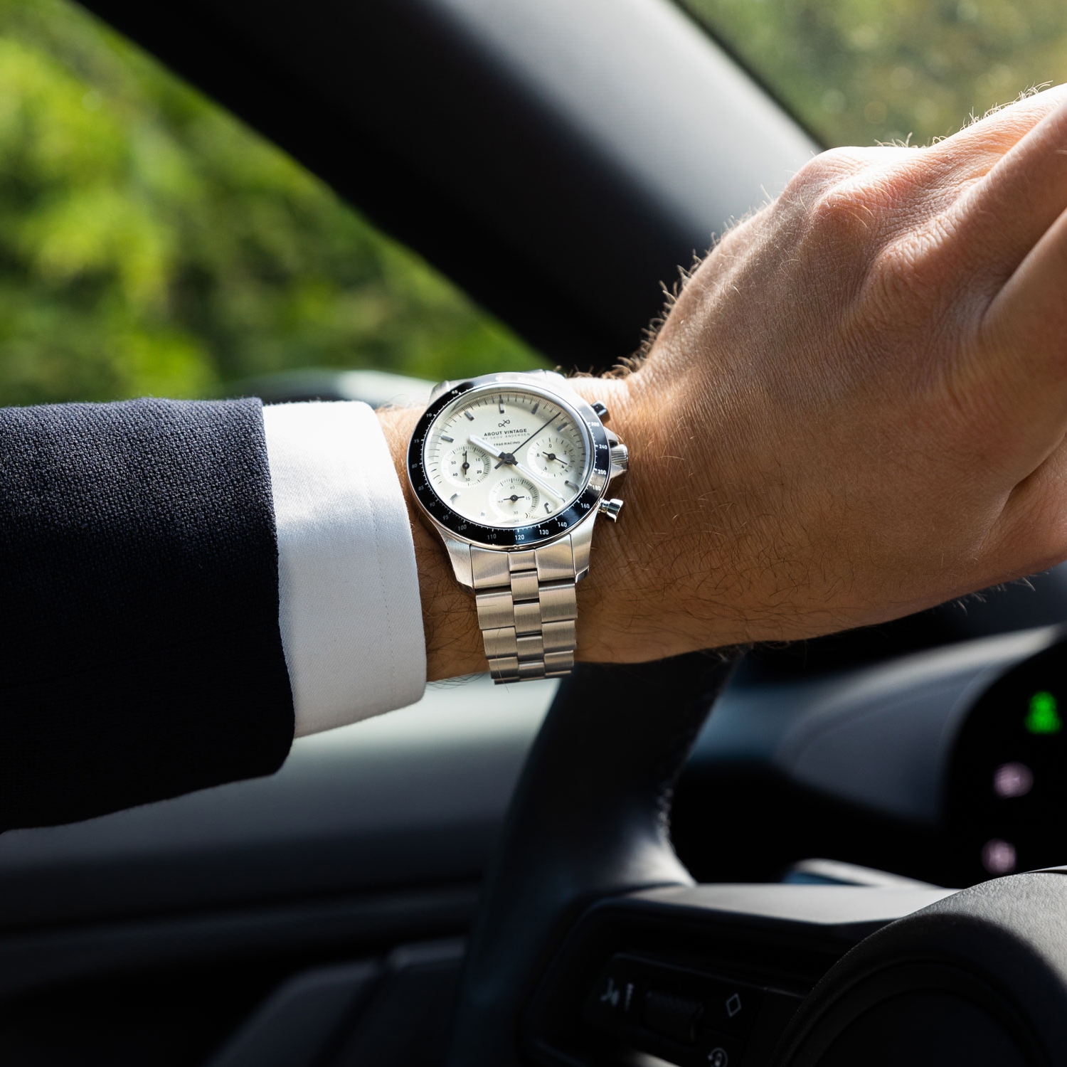 1960 Racing Chronograph | Chirurgenstahl & Cremeweiß - 4