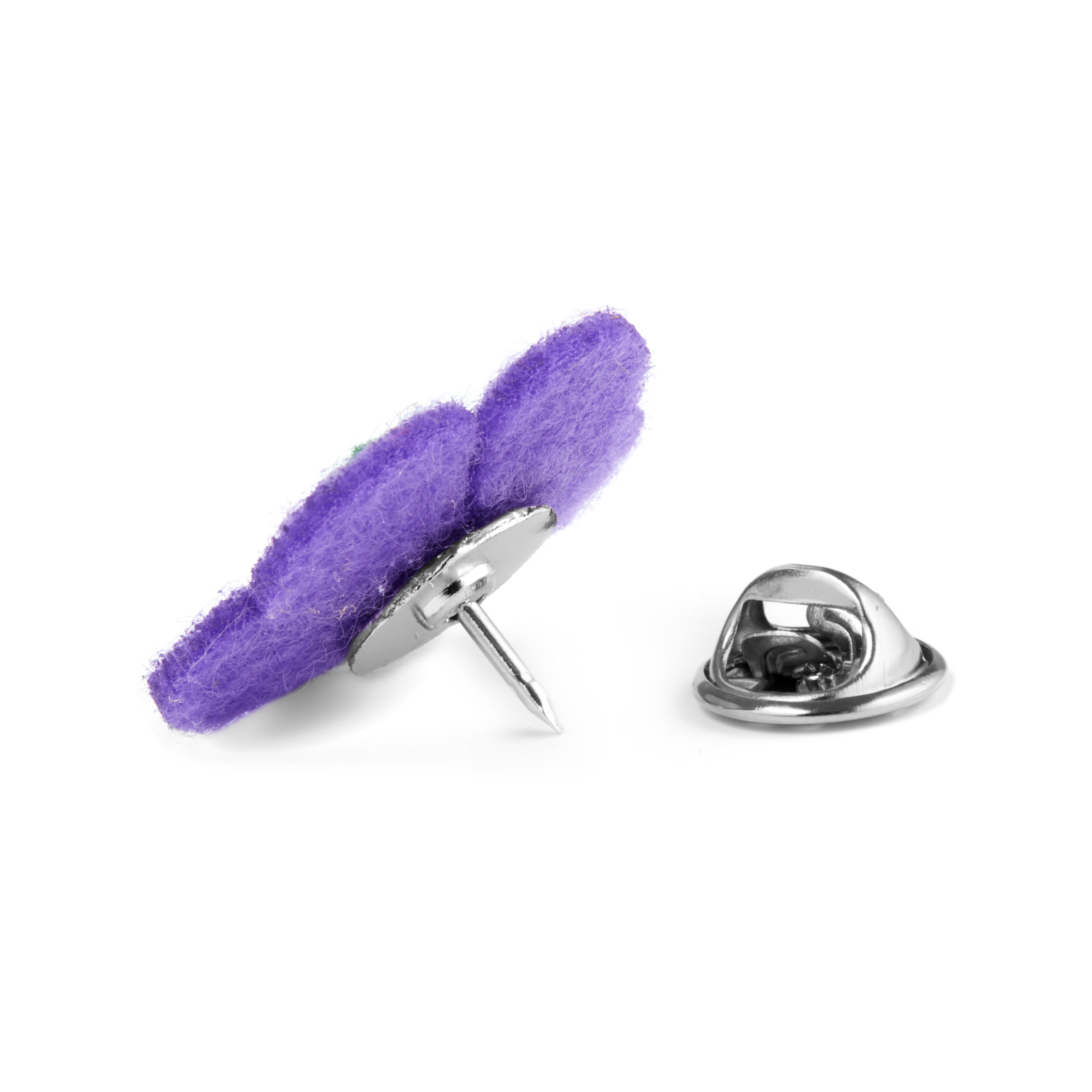 Speld met Paars en Groen Bloemmotief - 3