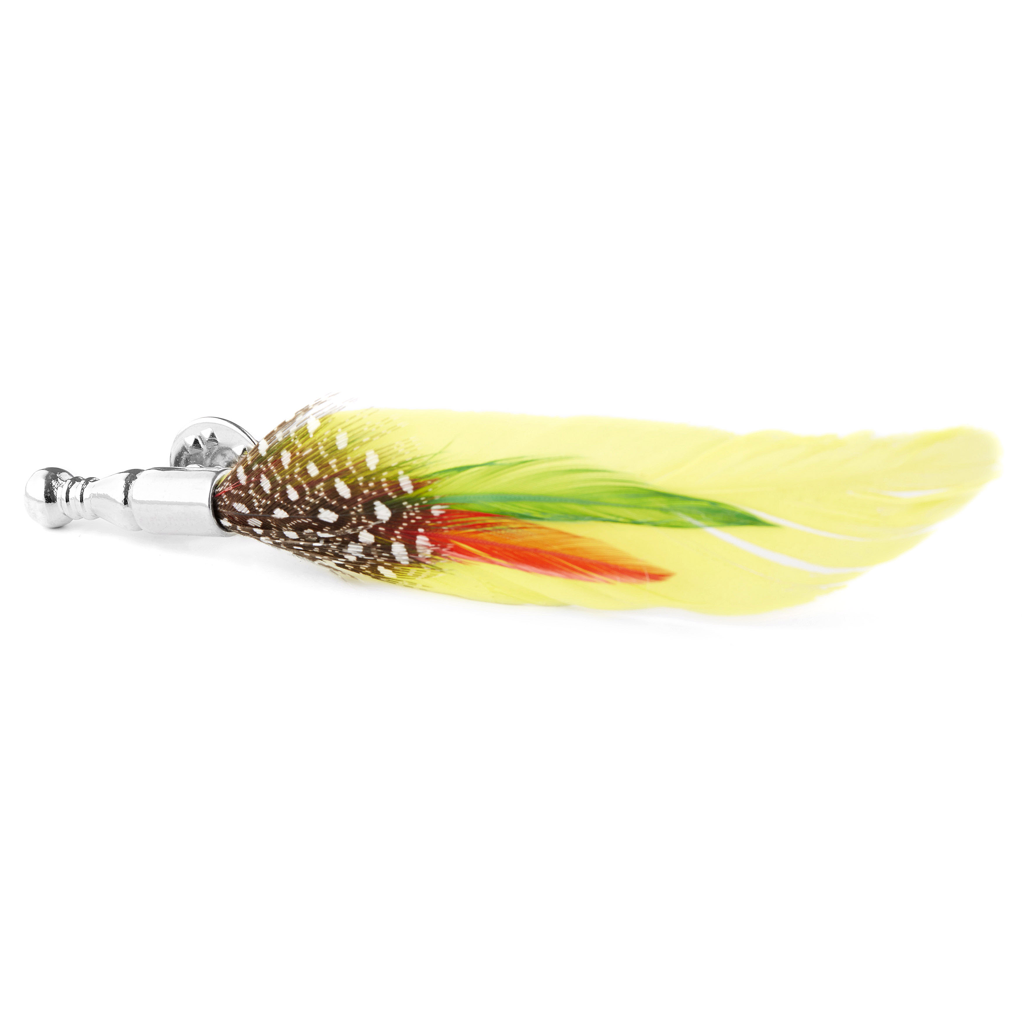 Yellow Feather Lapel Pin - 2
