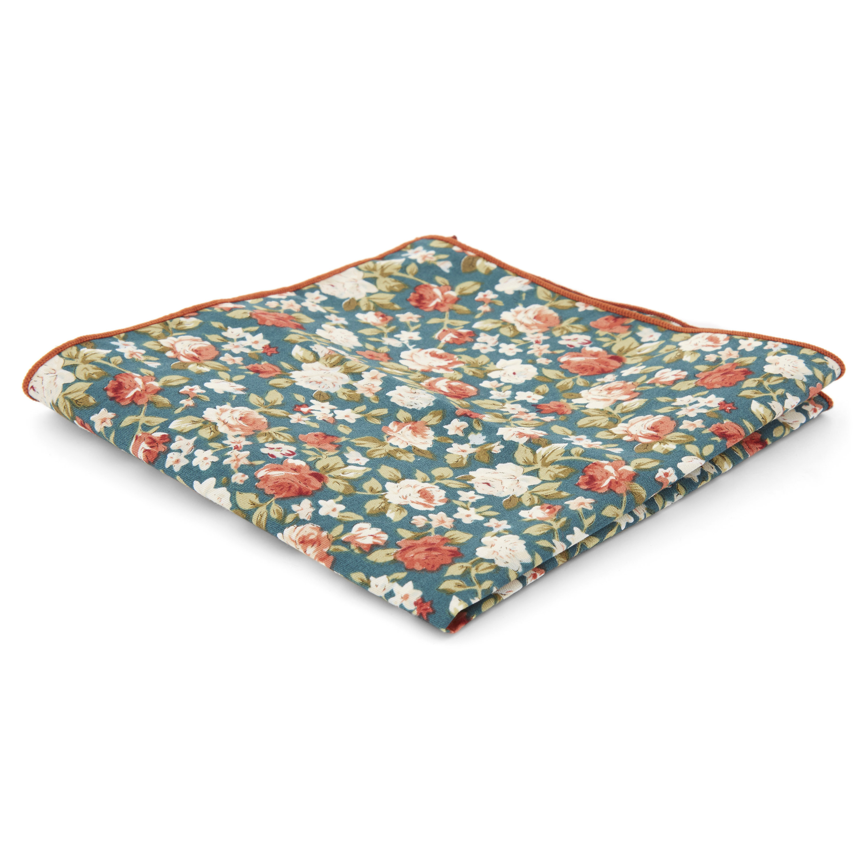 Turkoosi kukallinen taskuliina - 1