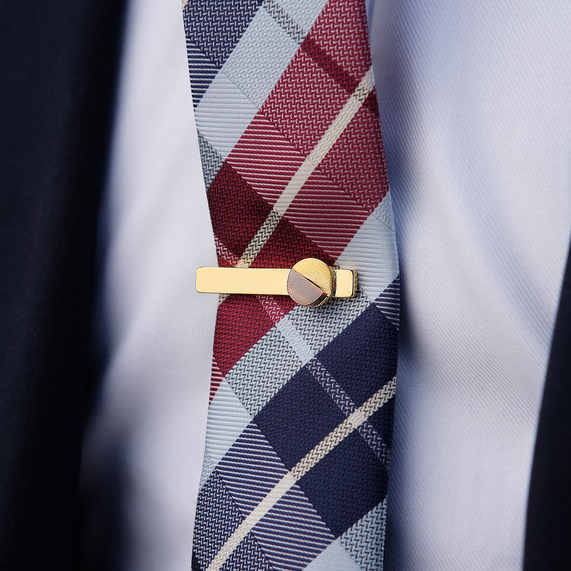 Red Tiger’s Eye 925 Silver Short Tie Clip - 4