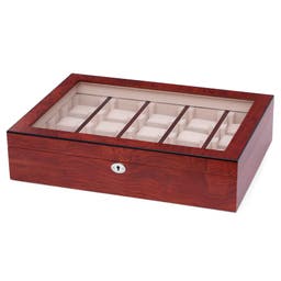 Caja de madera de bubinga para 20 relojes