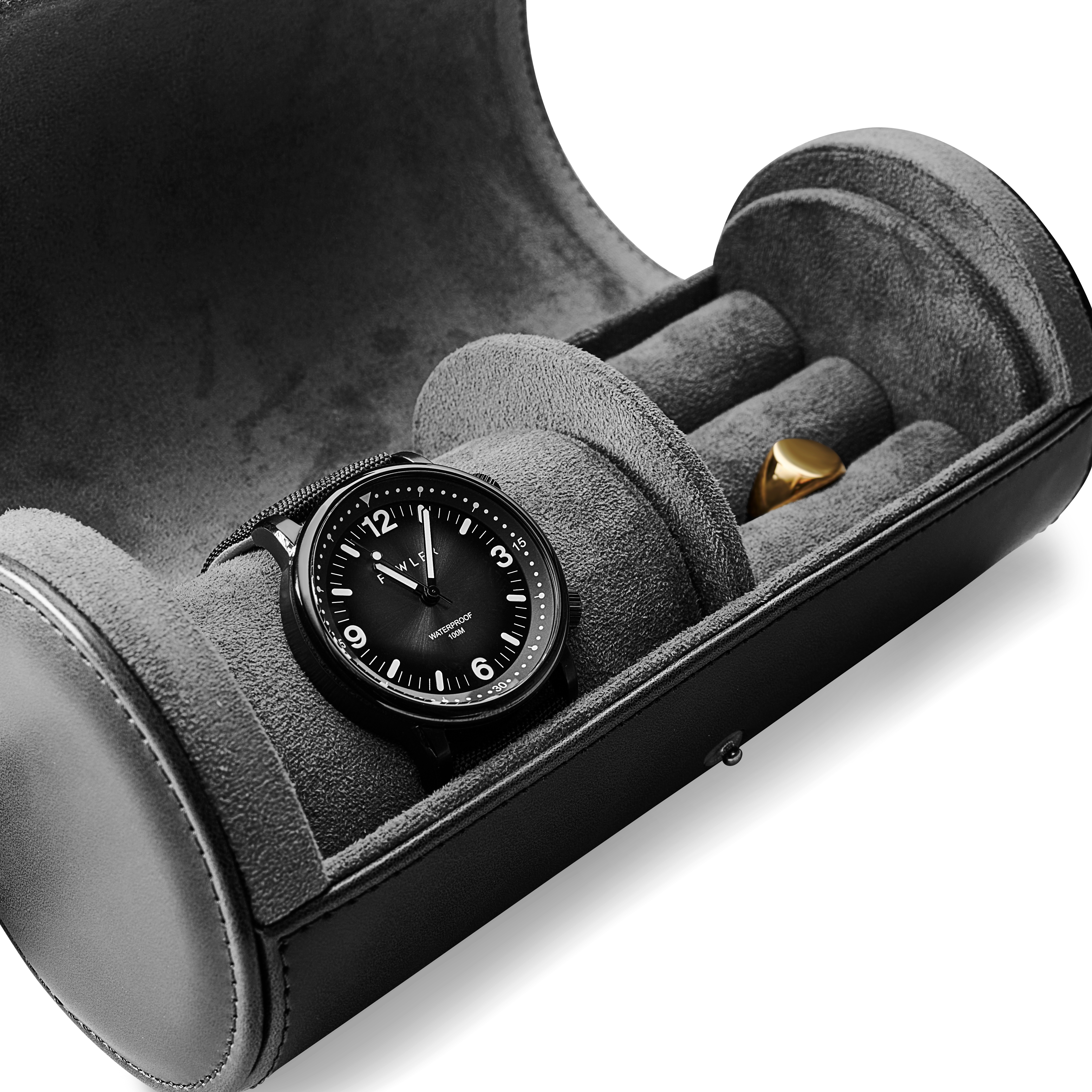 Black Watch & Jewellery Roll - 3